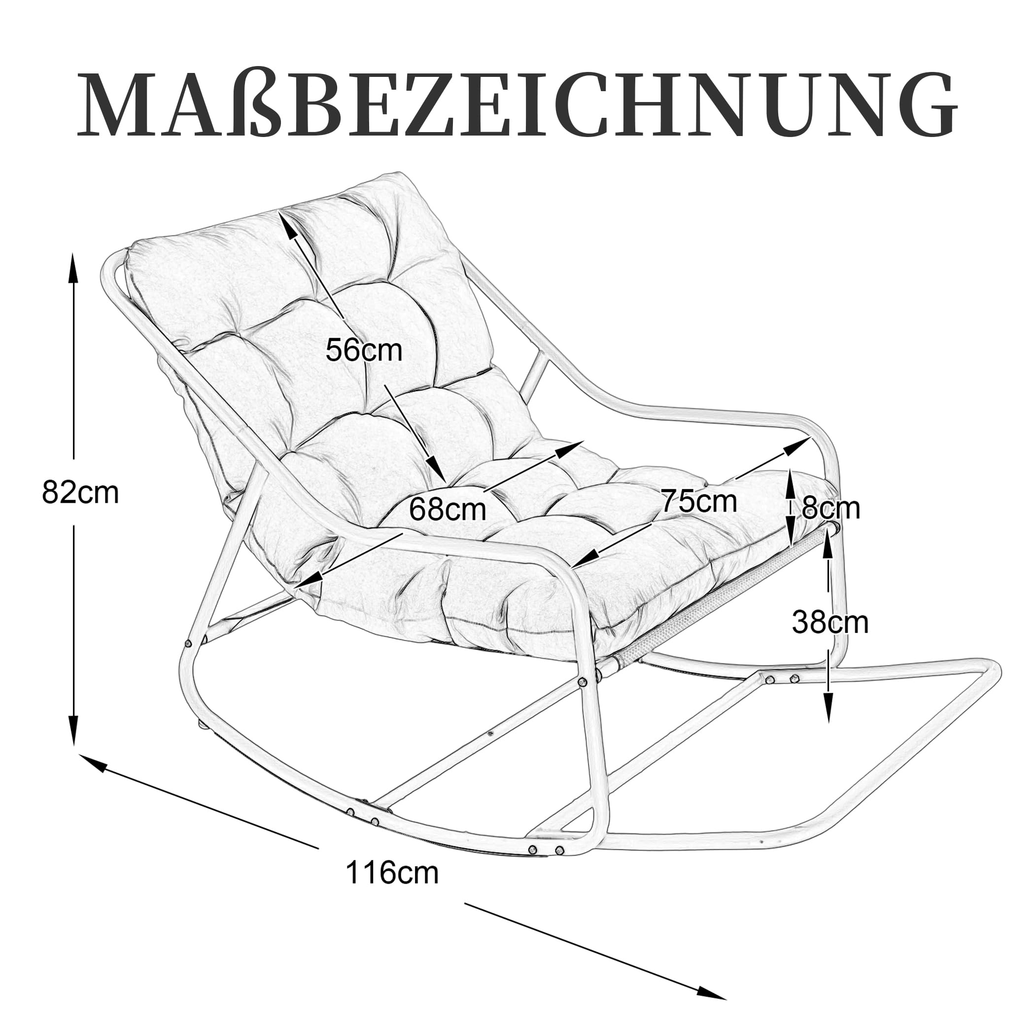 Schaukelstuhl mit Fußrest