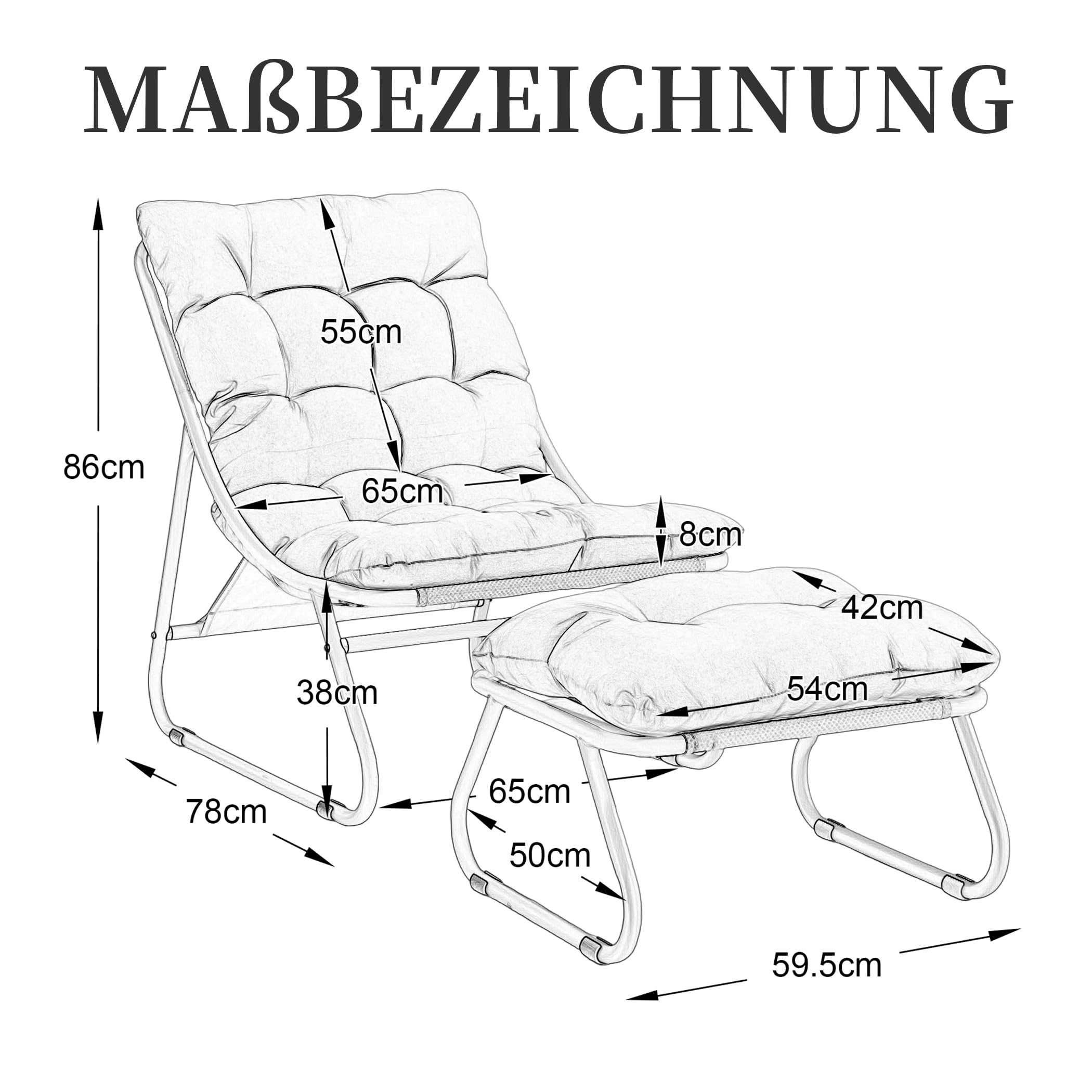 Loungesessel mit Ottoman