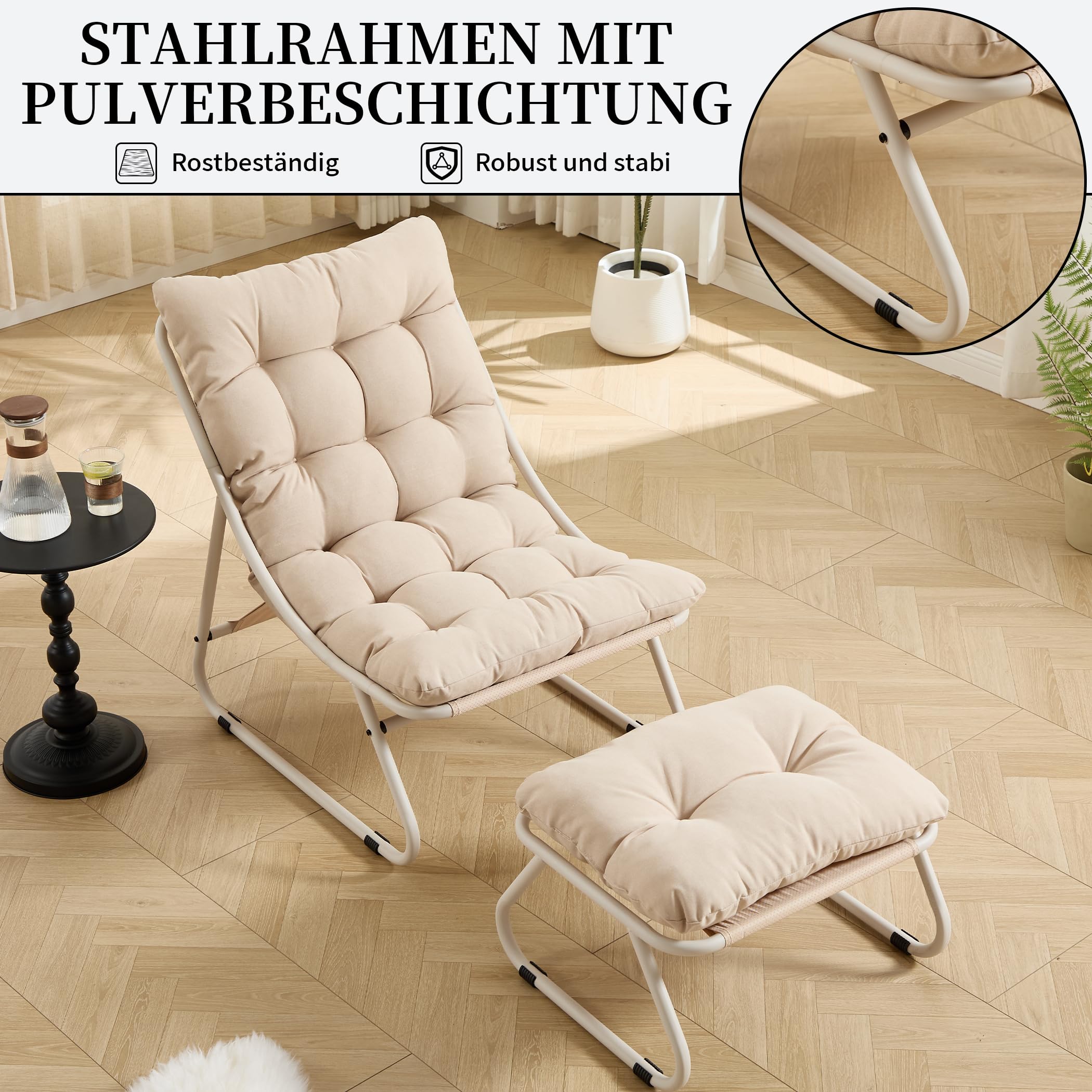 Loungesessel mit Ottoman