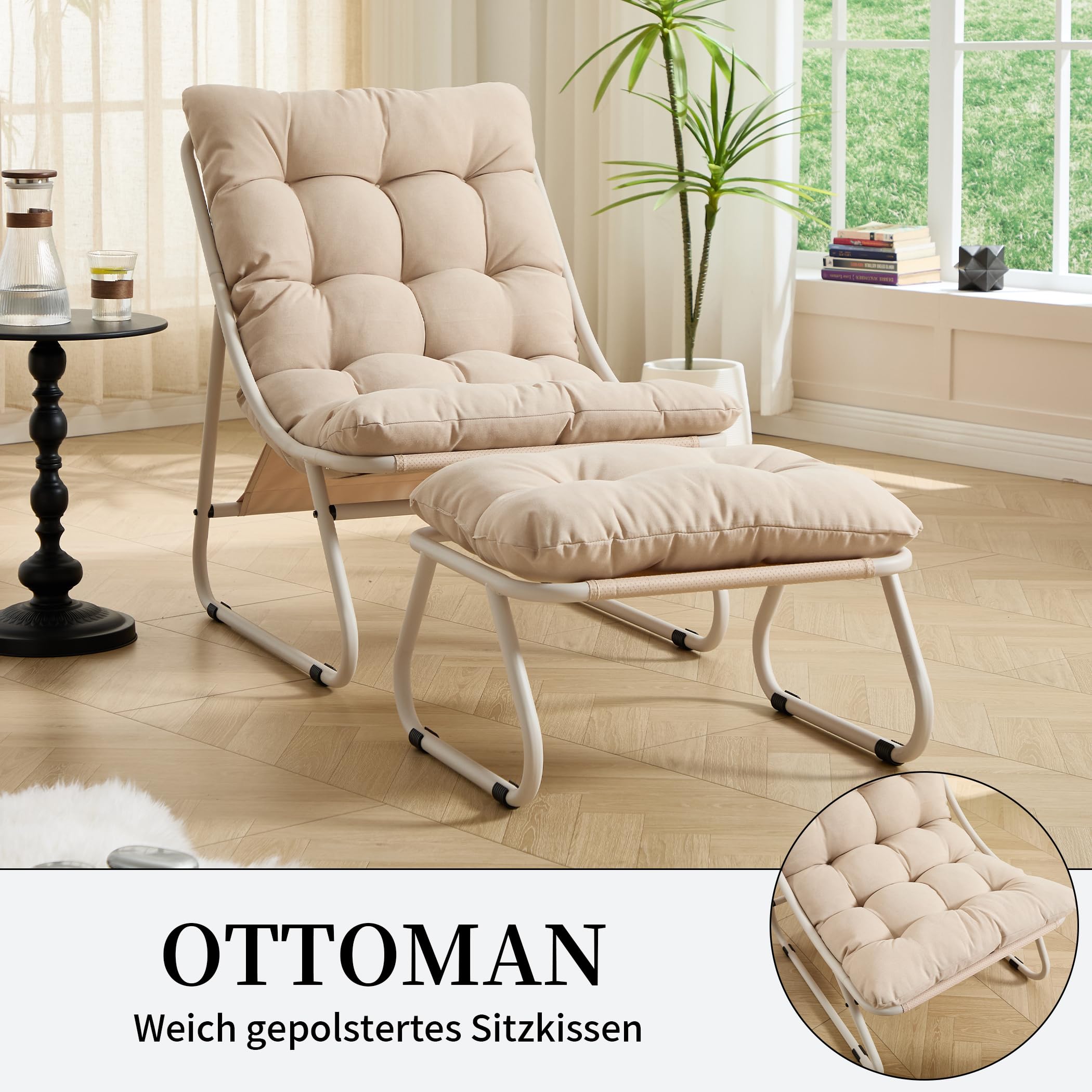 Loungesessel mit Ottoman