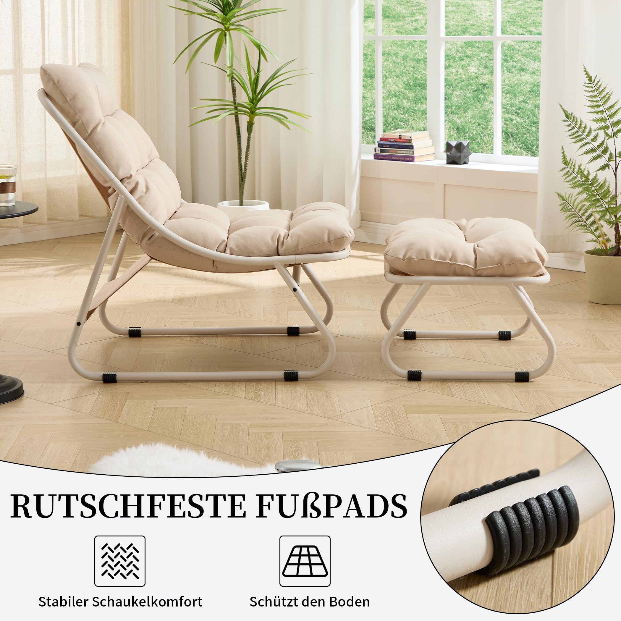 Loungesessel mit Ottoman