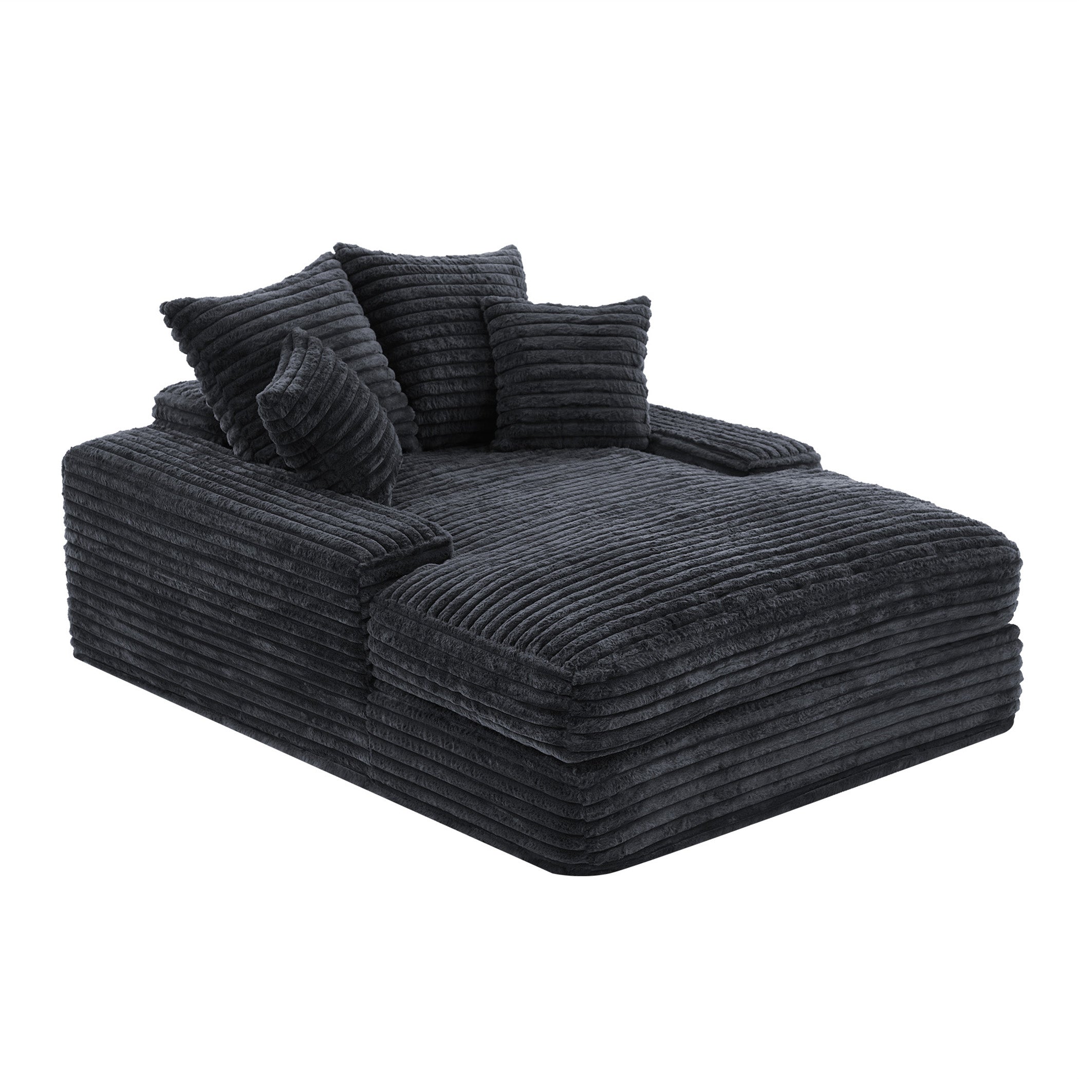 Schlafsofa Kordstoff mit 4 Abnehmbaren Kissen