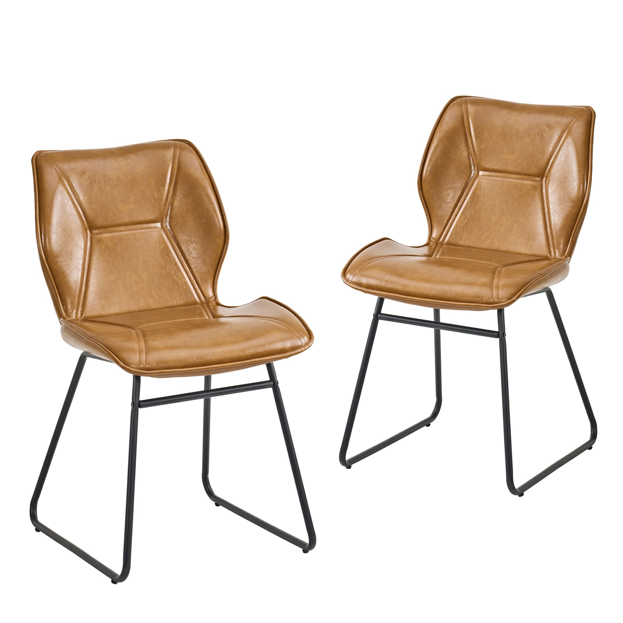 Esszimmerstühle 2er Set aus Kunstleder