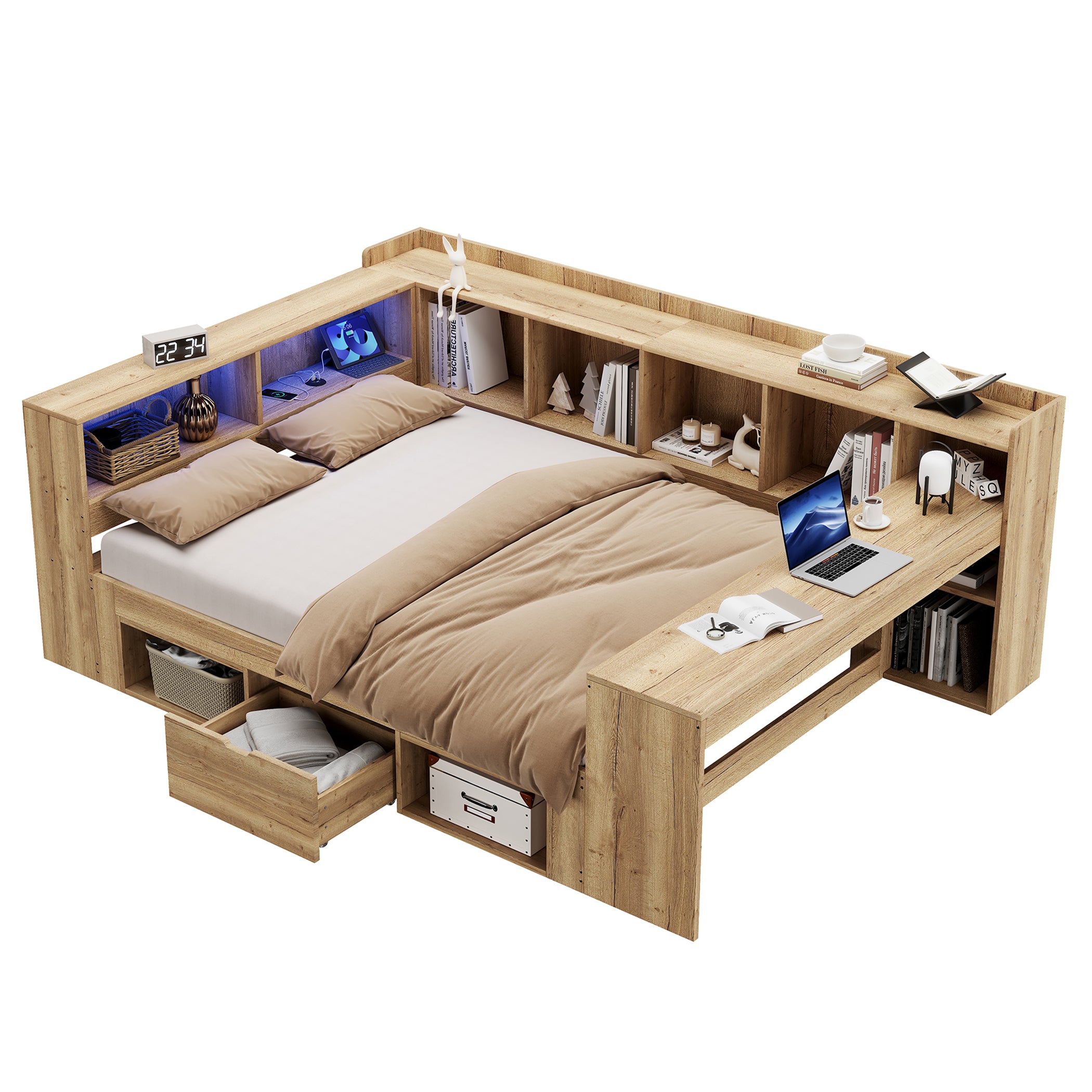 Daybett Holzbett mit Stauraum