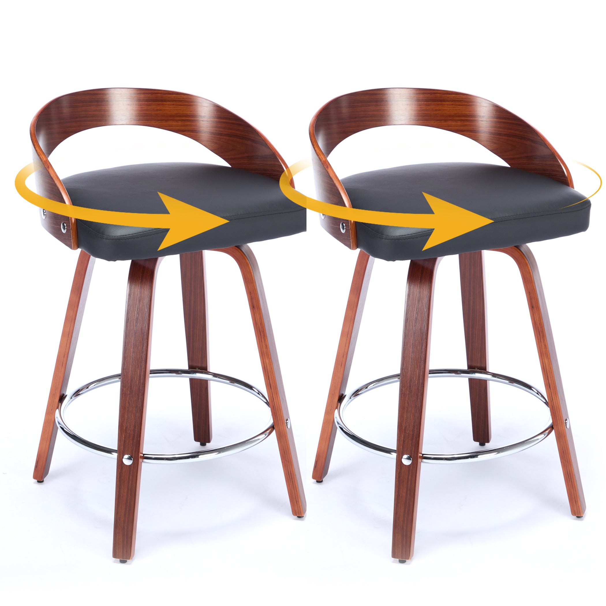 2er Set Barhocker mit Lehne