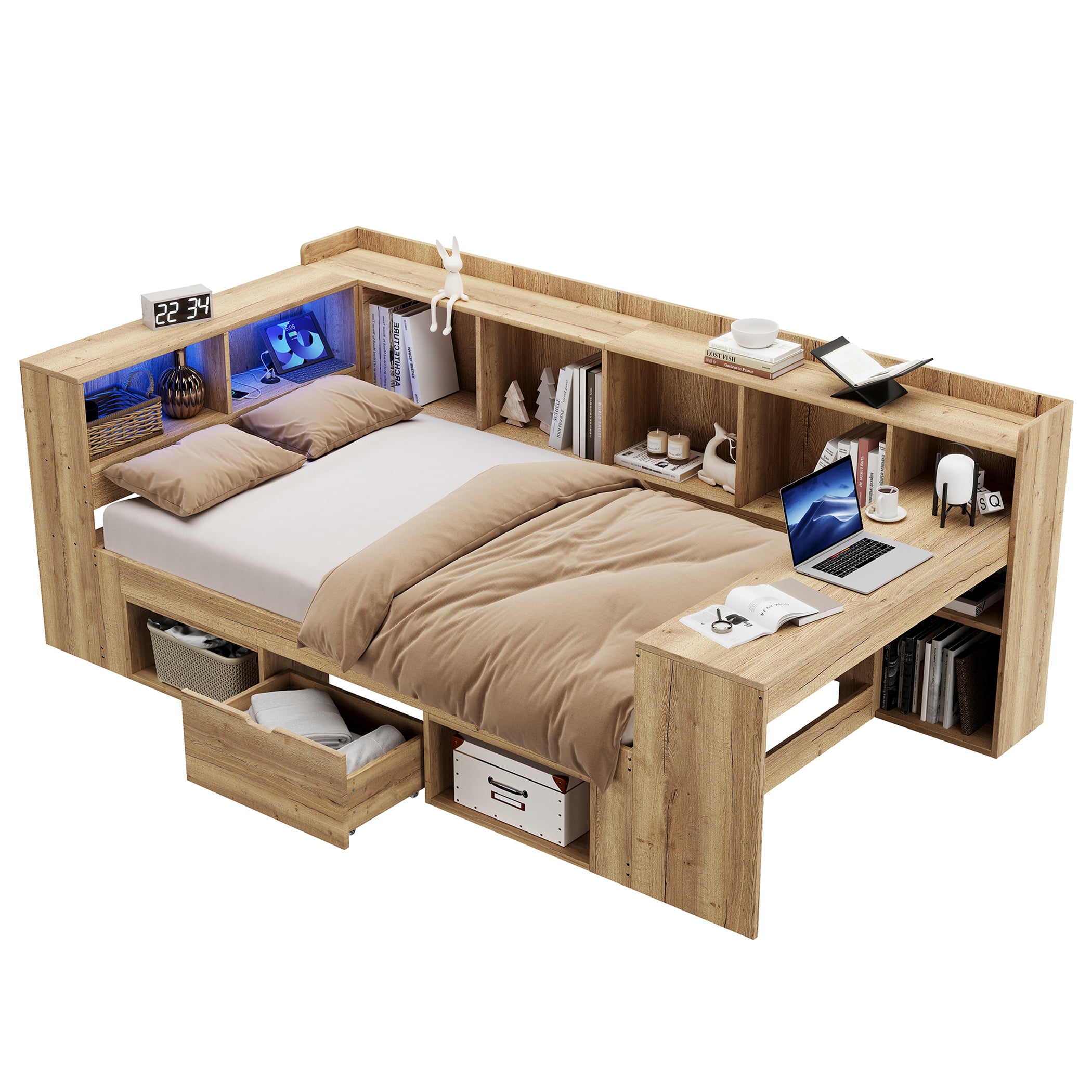 Daybett Holzbett mit Stauraum