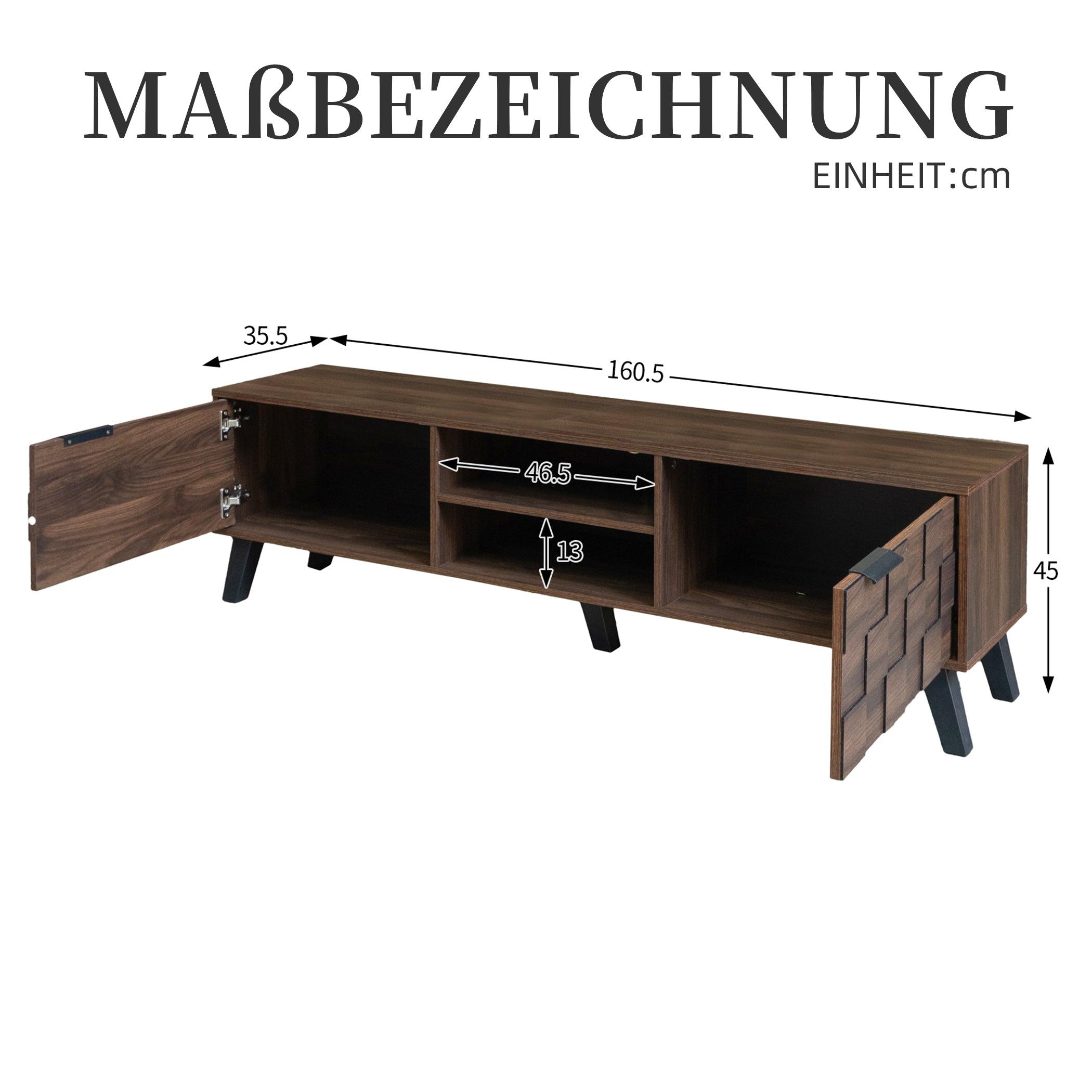 Stivoller TV-Lowboard mit Reicher Stauraum