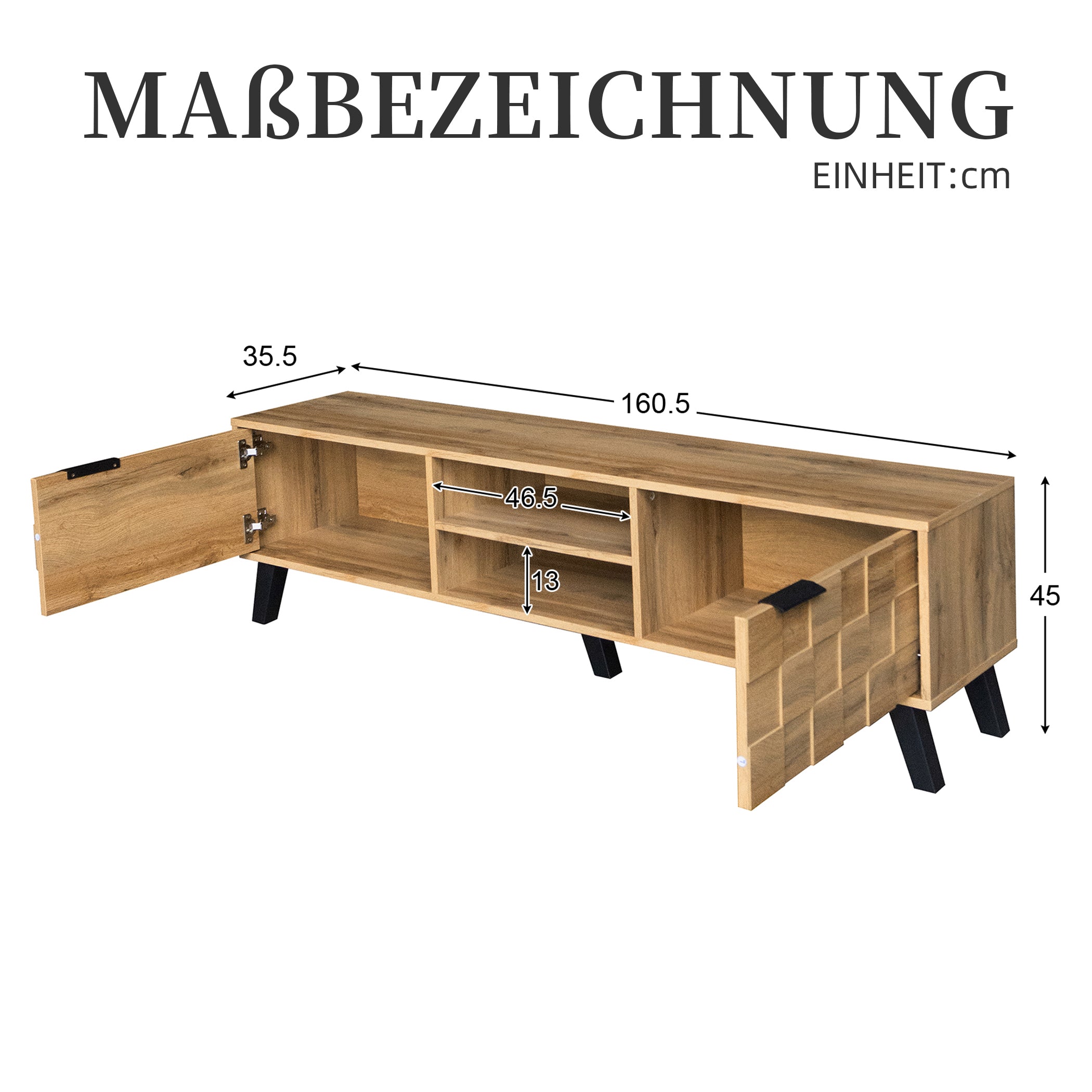 Stivoller TV-Lowboard mit Reicher Stauraum
