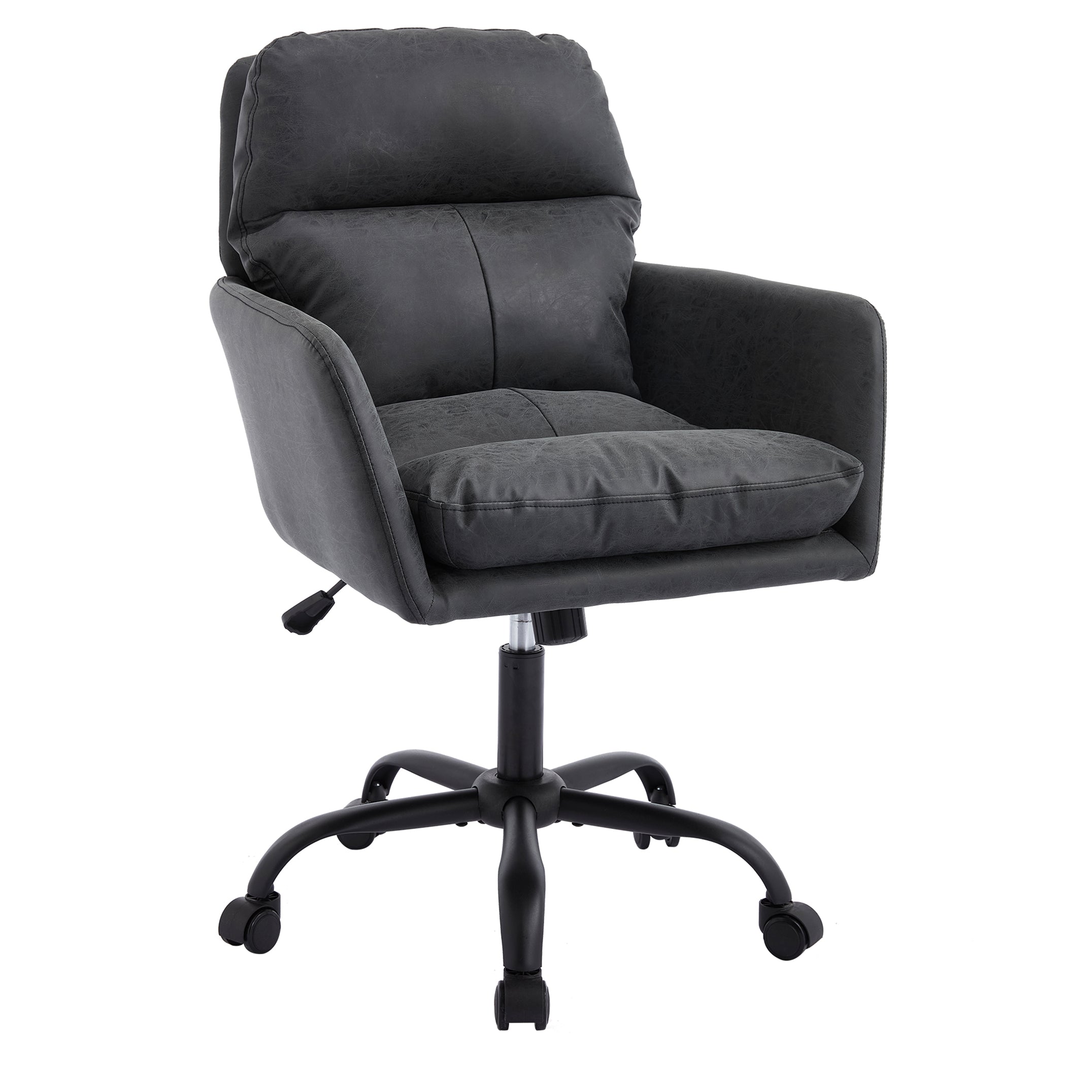 Bürostuhl Mikrofaser drehbar mit Armlehnen Modern