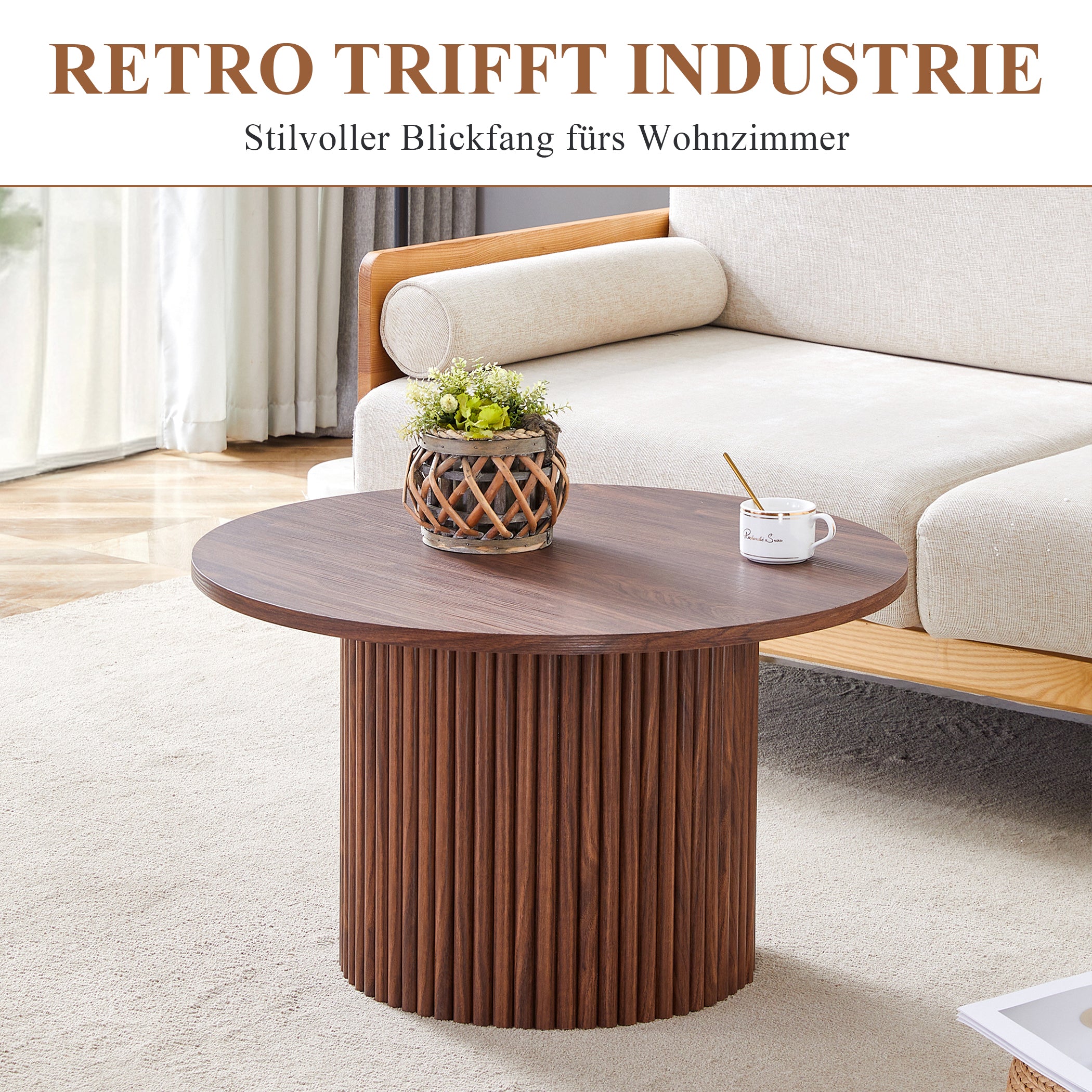 Retro Couchtisch mit Stauraum