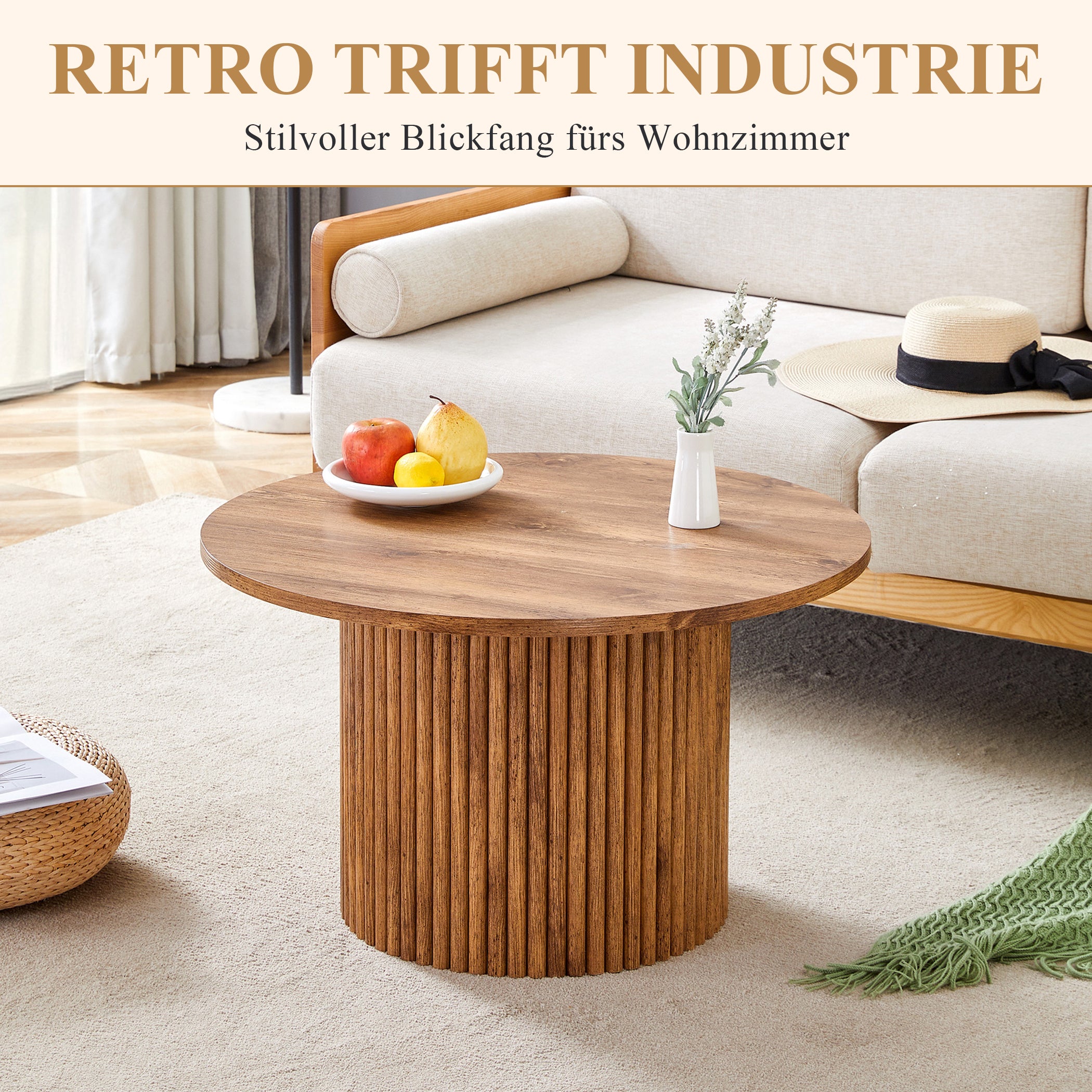 Retro Couchtisch mit Stauraum