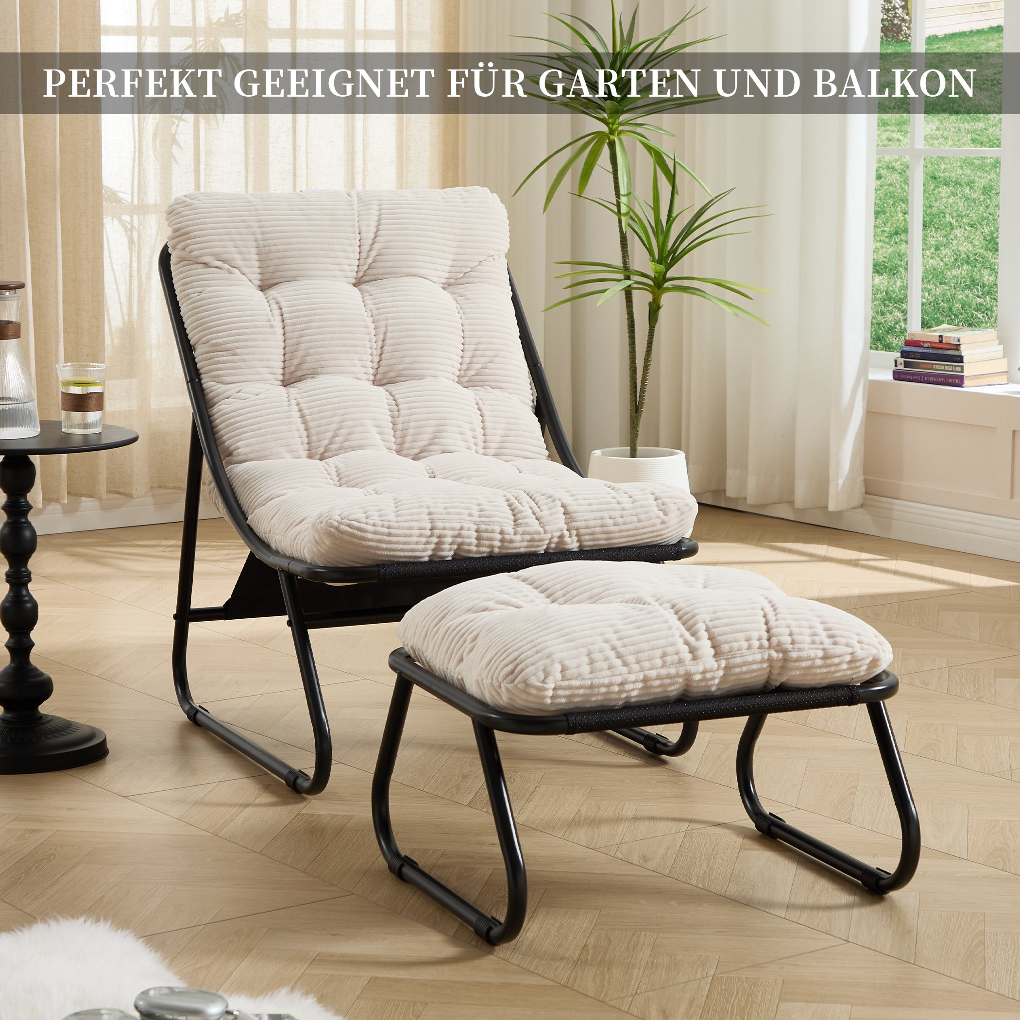 Loungesessel mit Ottoman