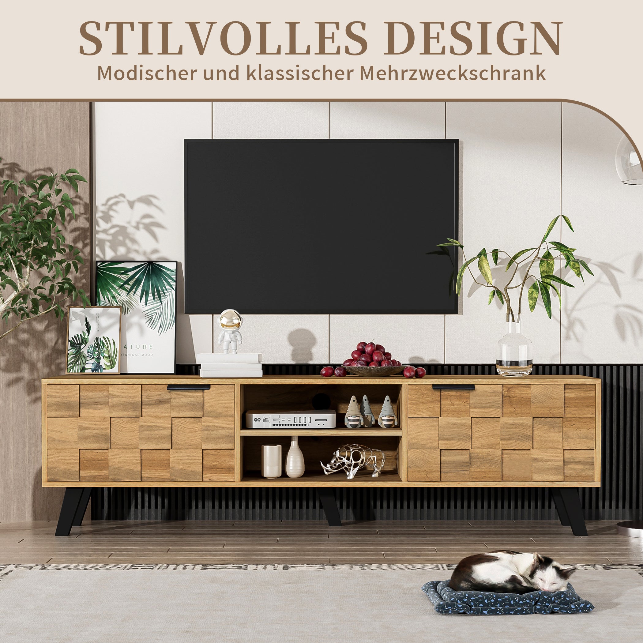 Stivoller TV-Lowboard mit Reicher Stauraum