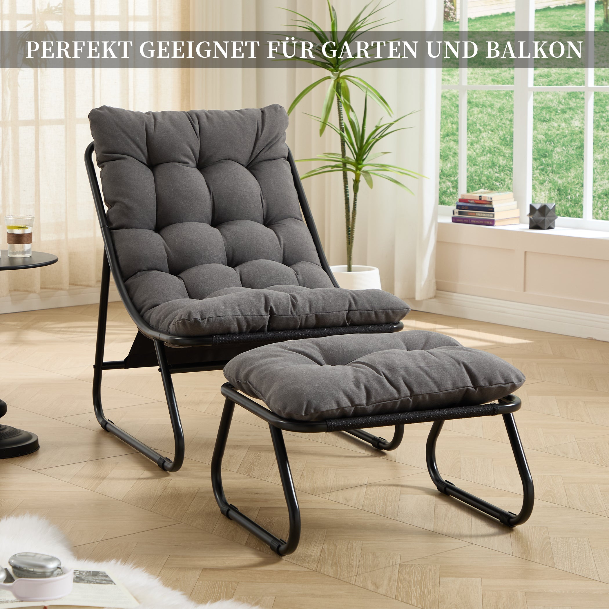 Loungesessel mit Ottoman