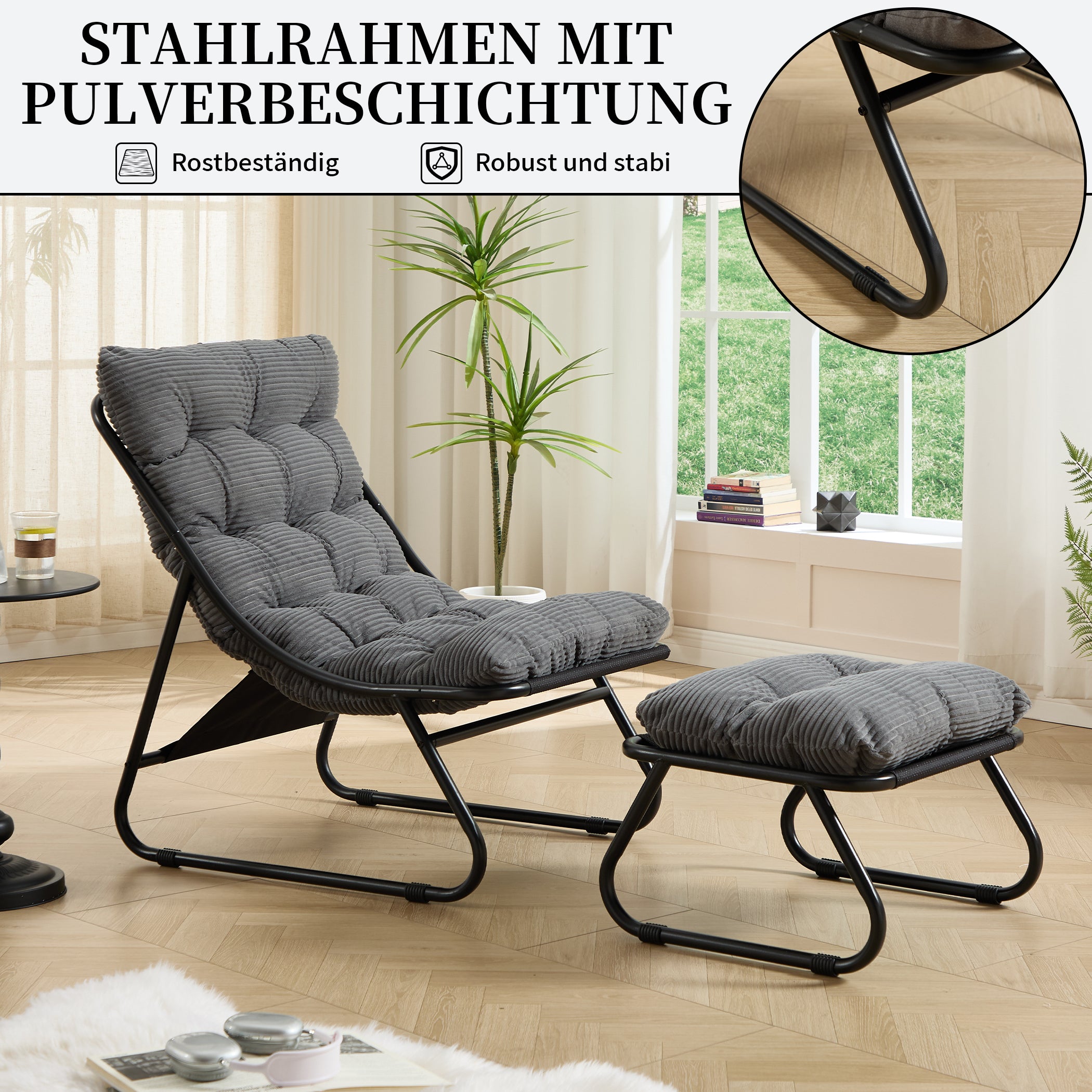 Loungesessel mit Ottoman