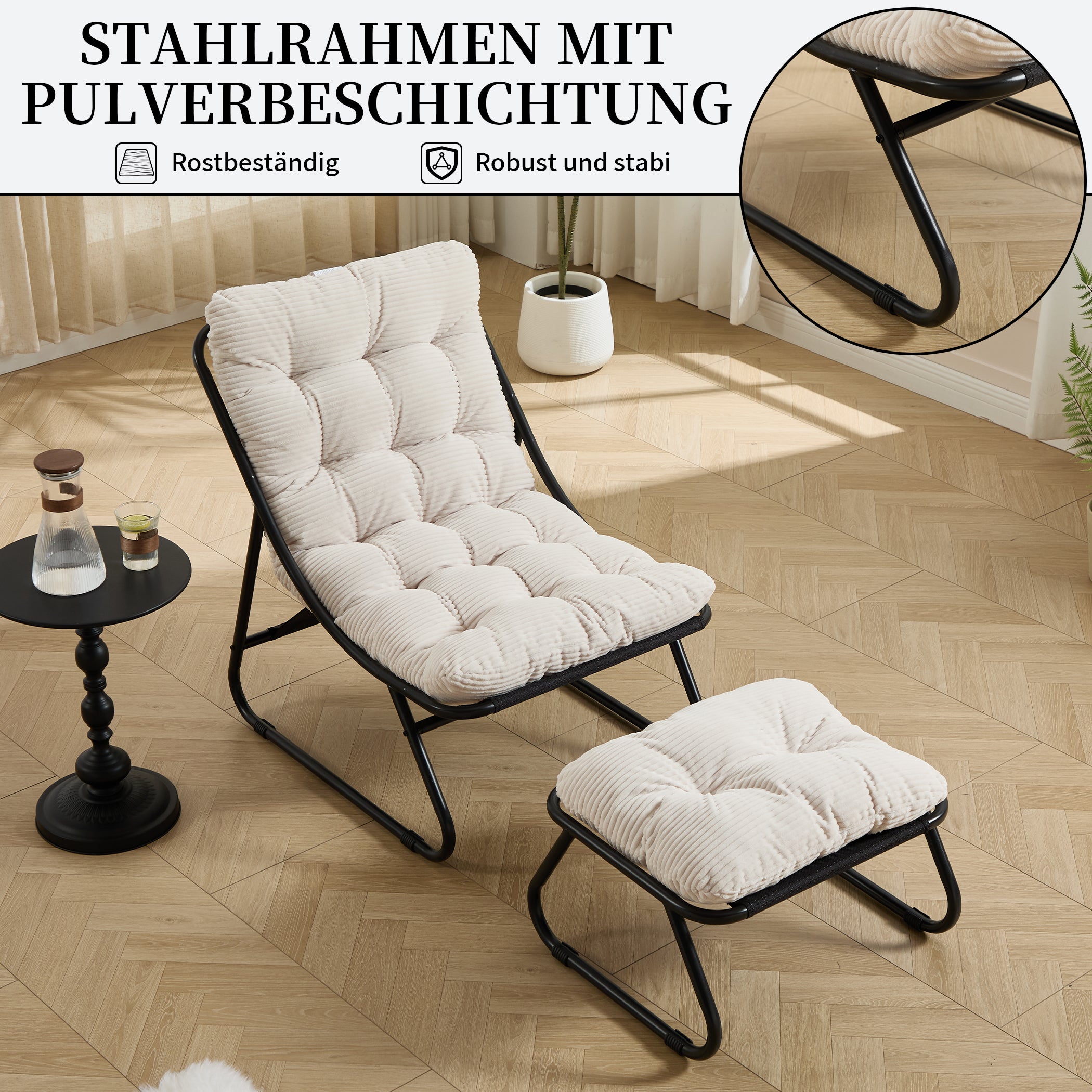 Loungesessel mit Ottoman