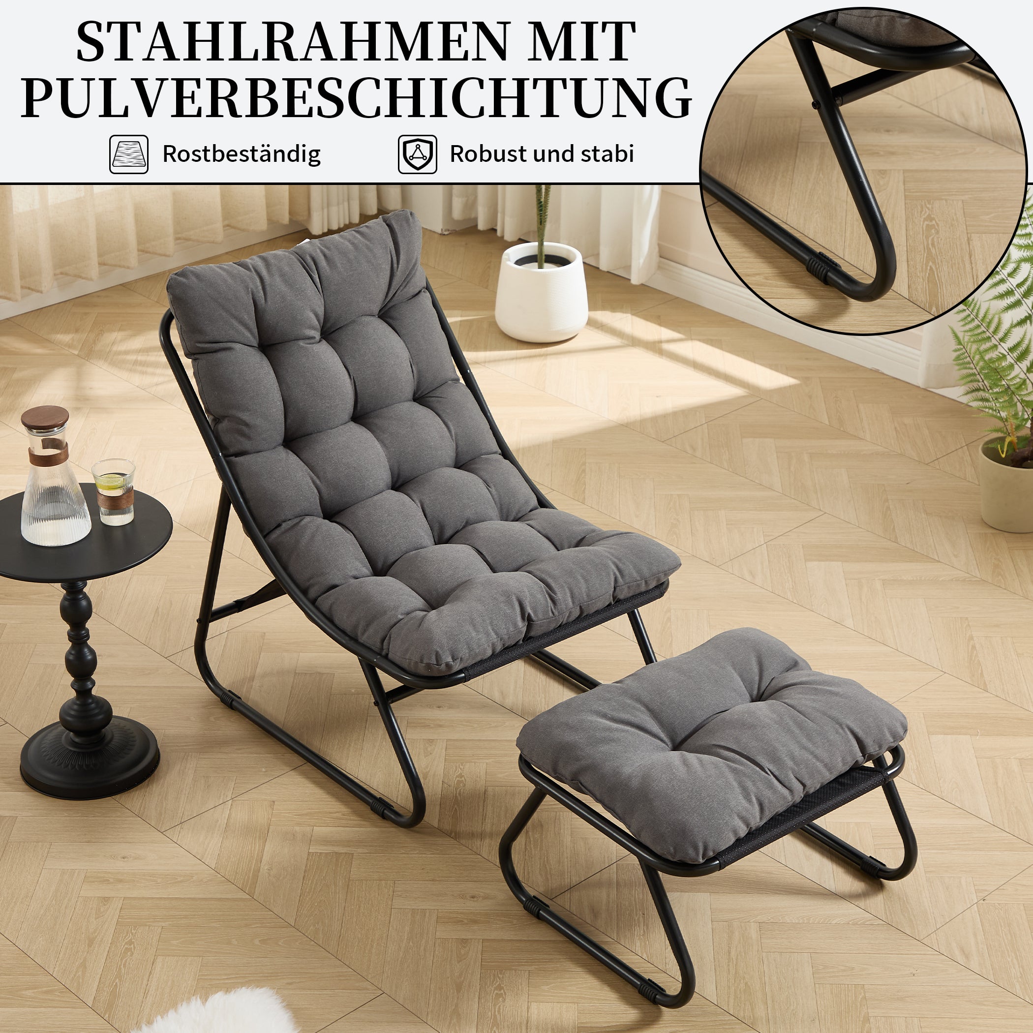 Loungesessel mit Ottoman