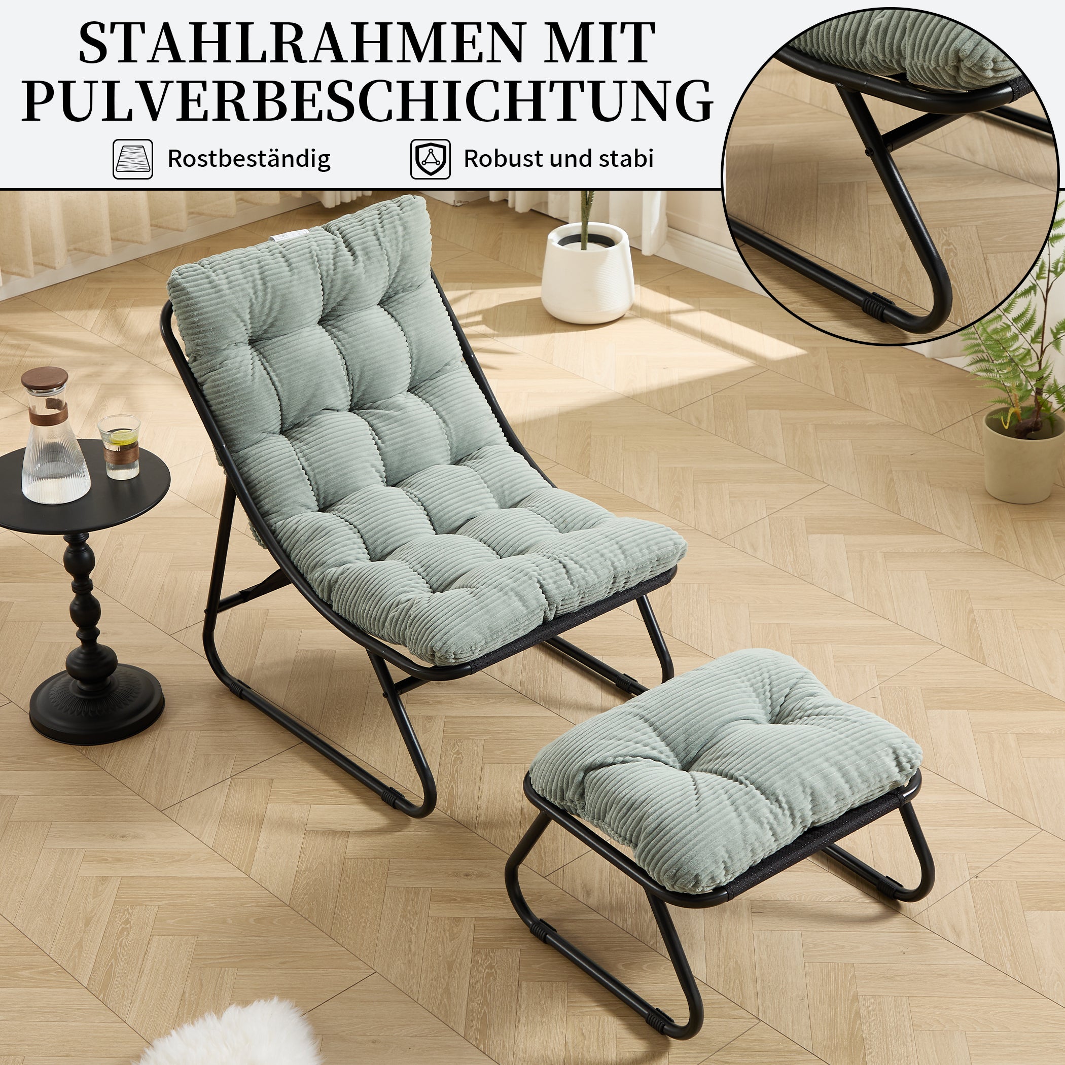 Loungesessel mit Ottoman