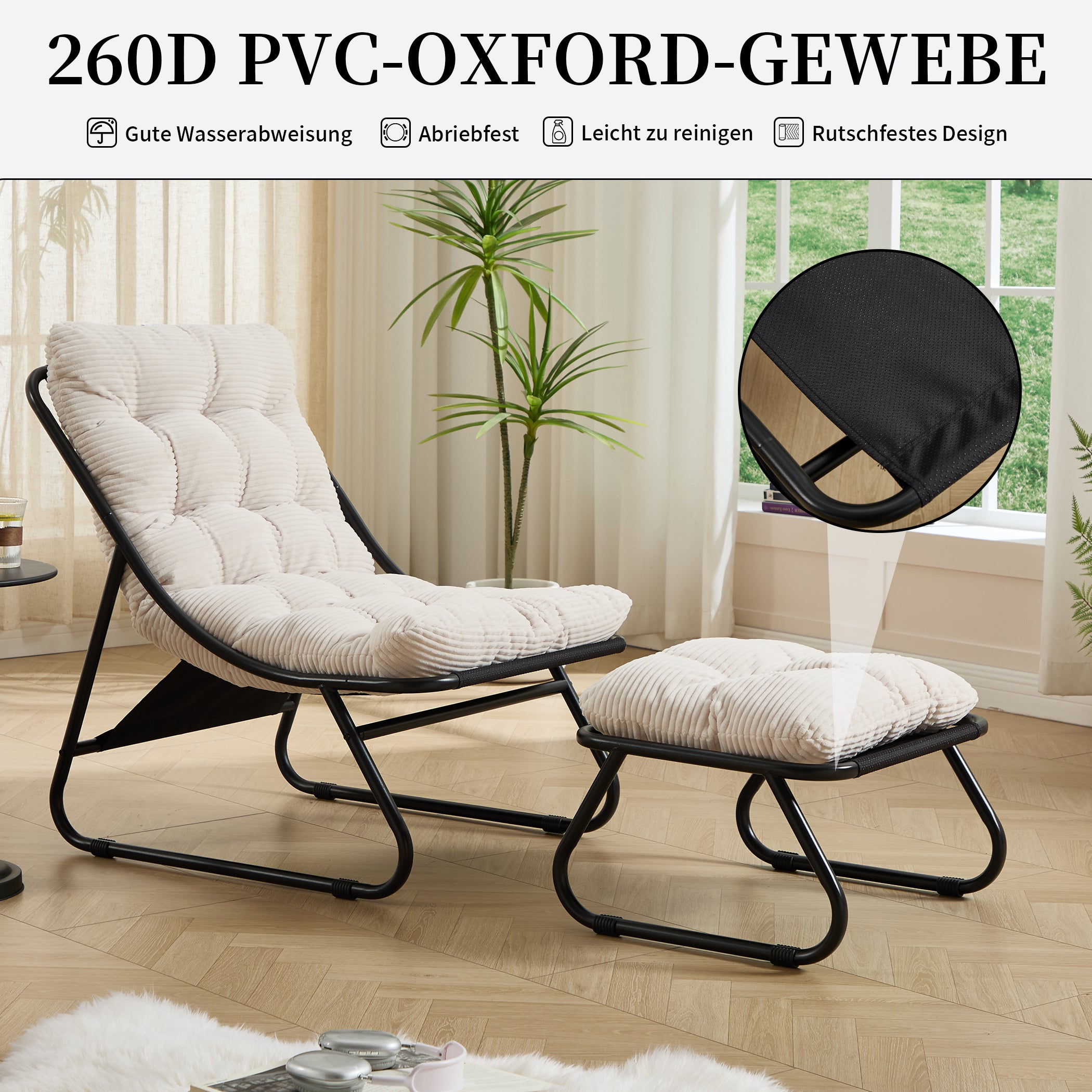 Loungesessel mit Ottoman