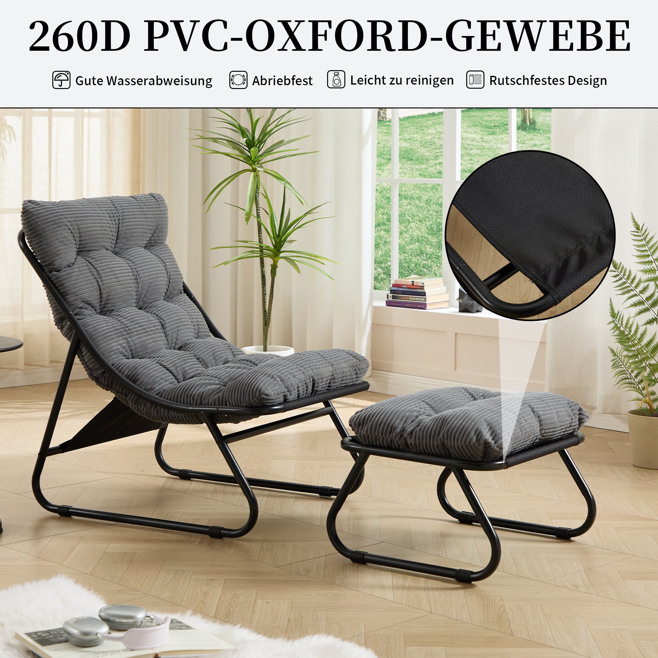 Loungesessel mit Ottoman