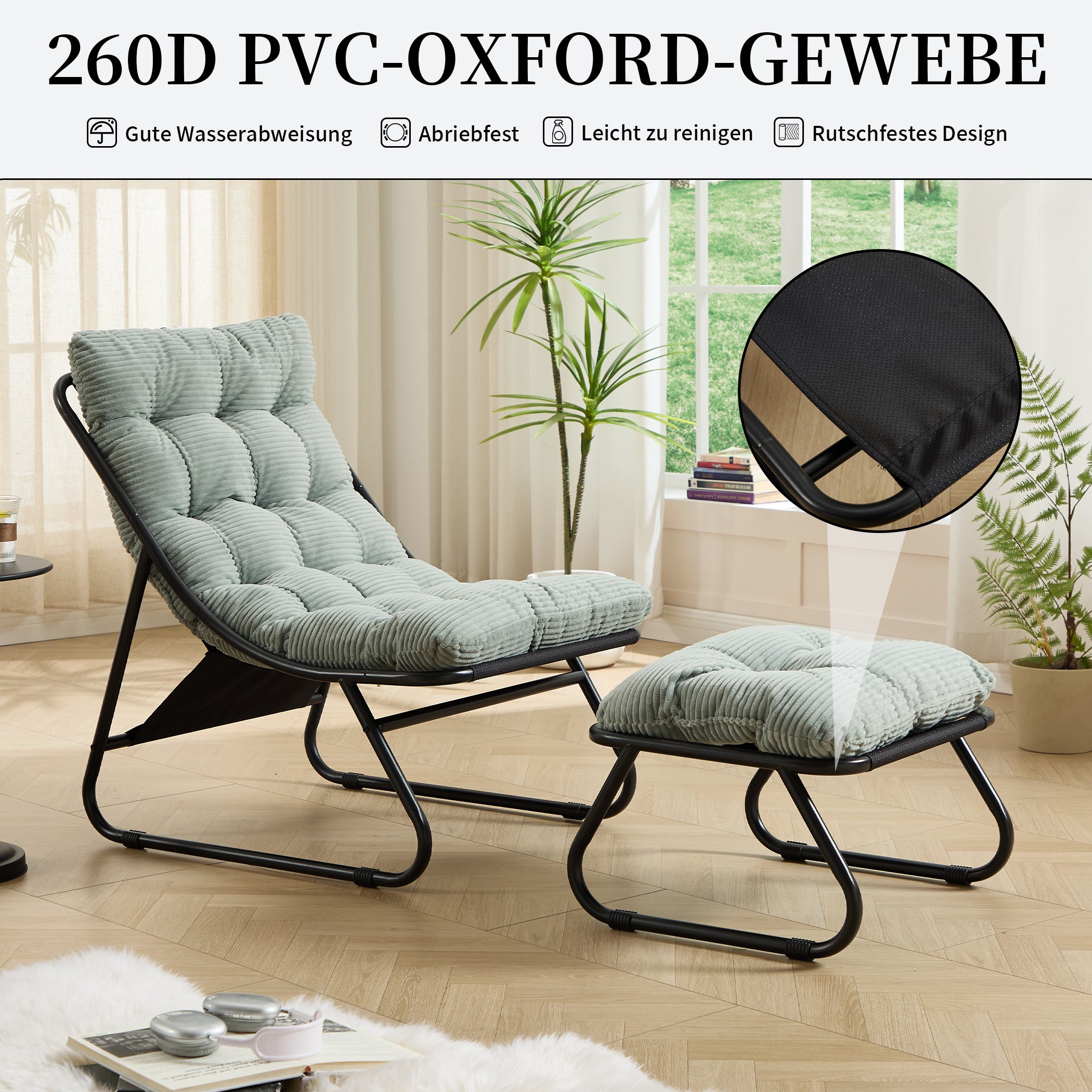 Loungesessel mit Ottoman