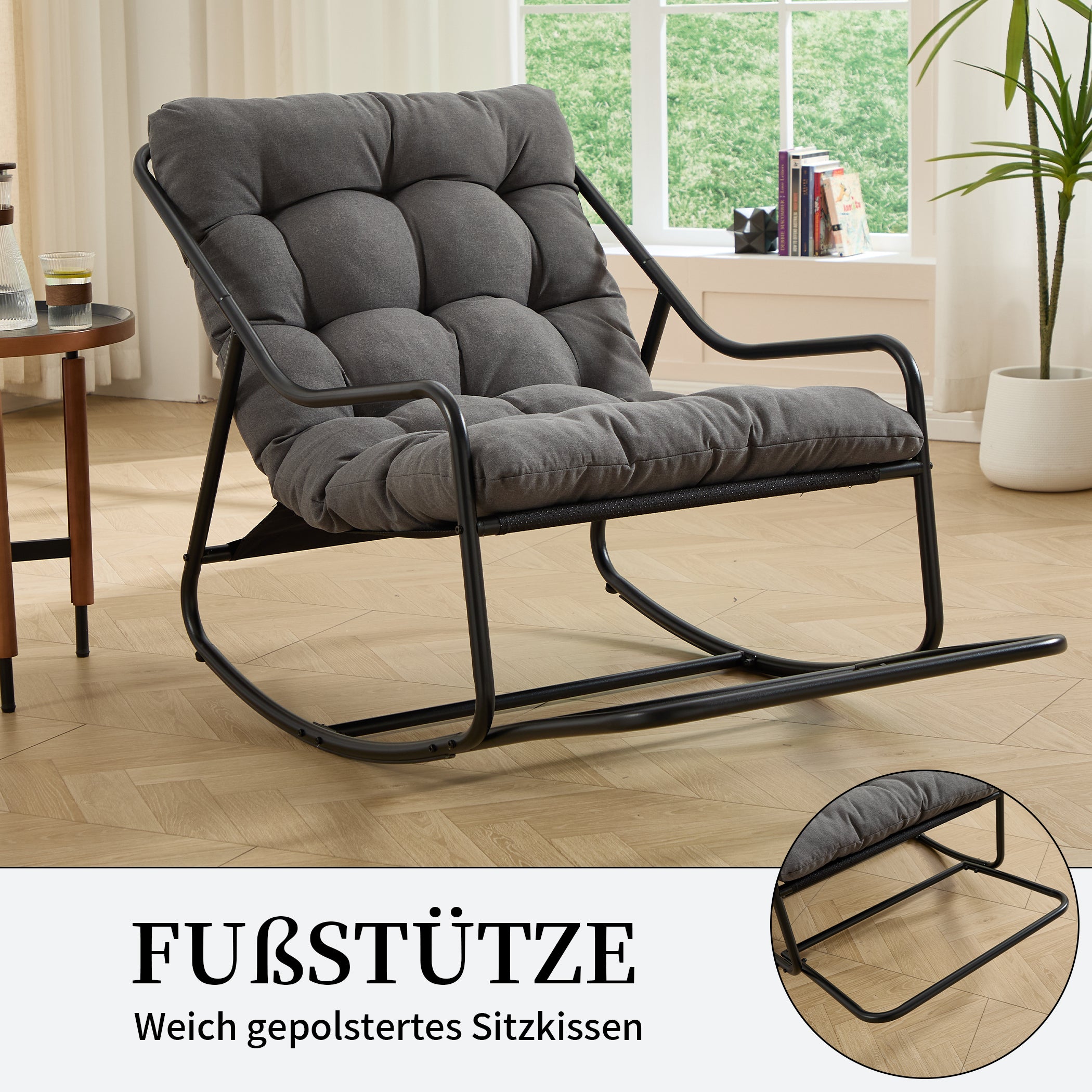Schaukelstuhl mit Fußrest