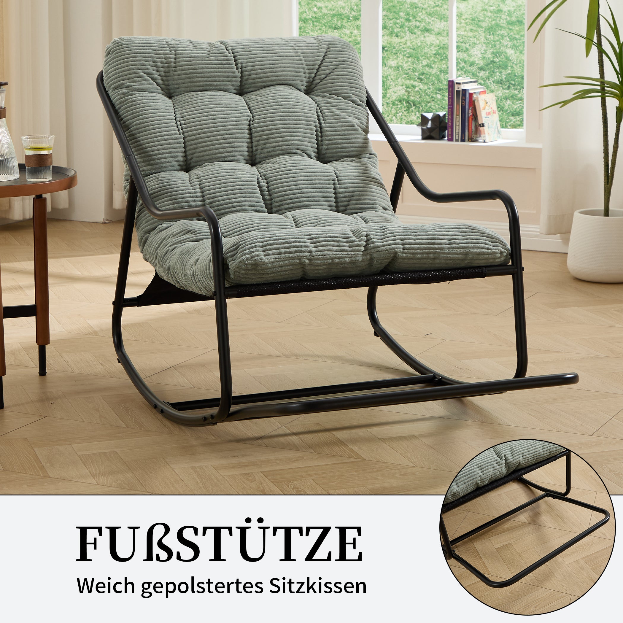 Schaukelstuhl mit Fußrest