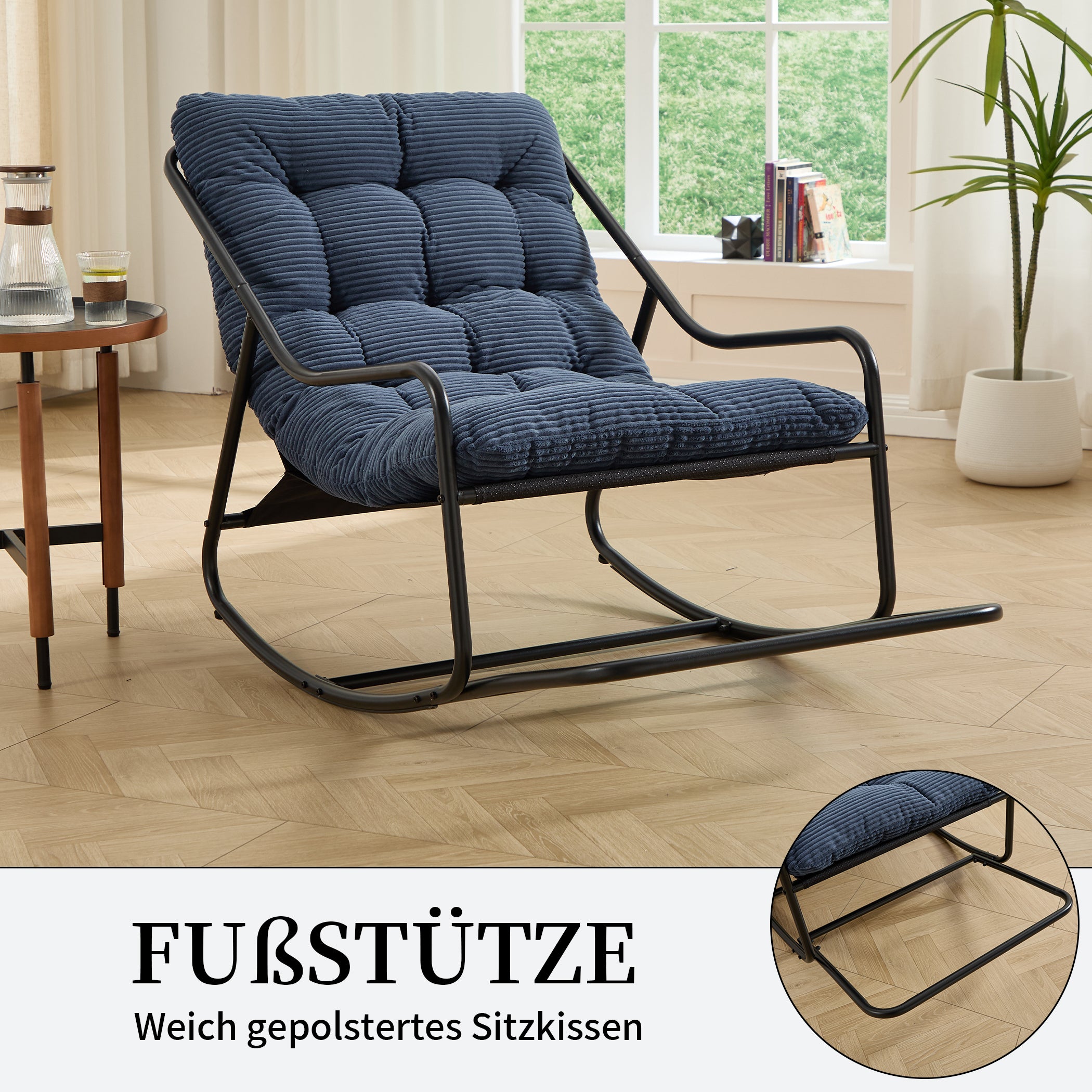 Schaukelstuhl mit Fußrest