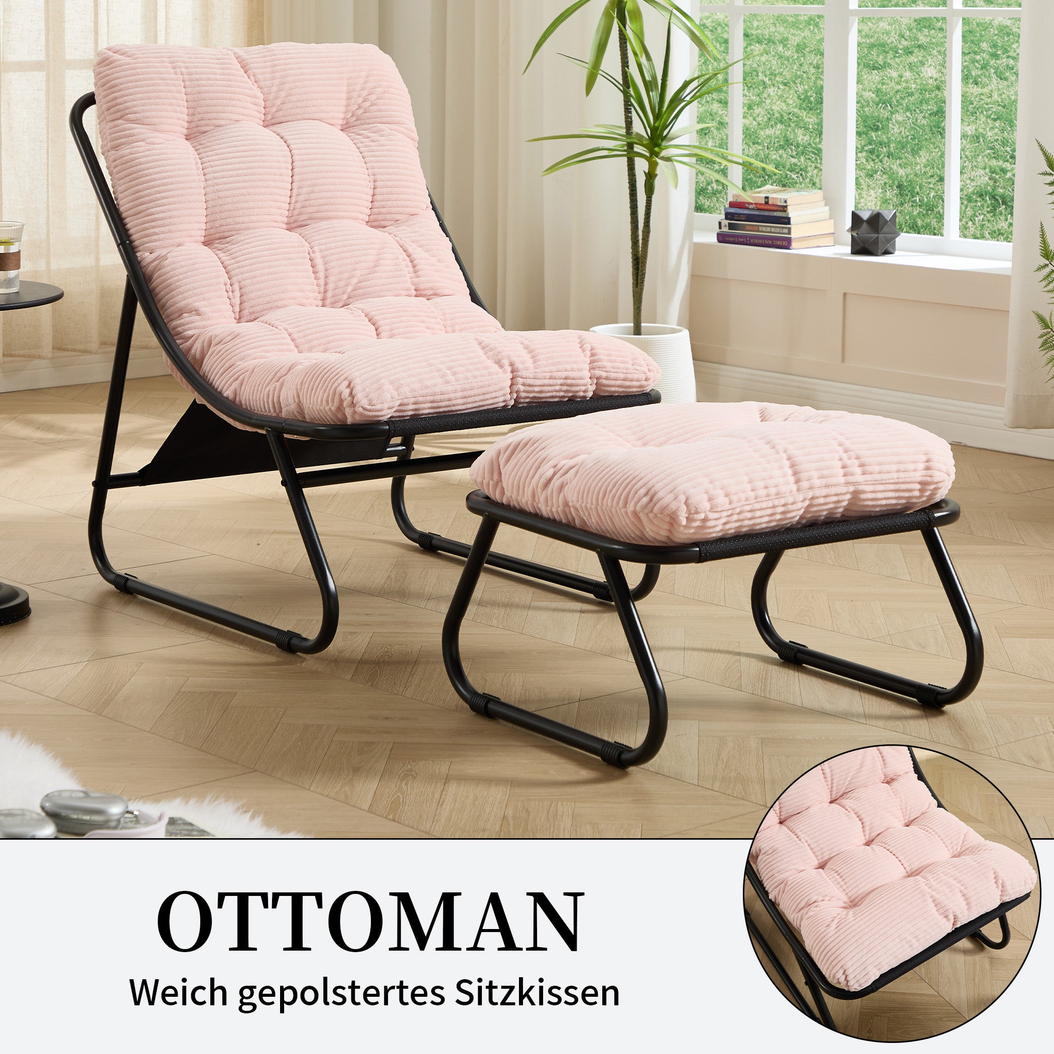 Loungesessel mit Ottoman