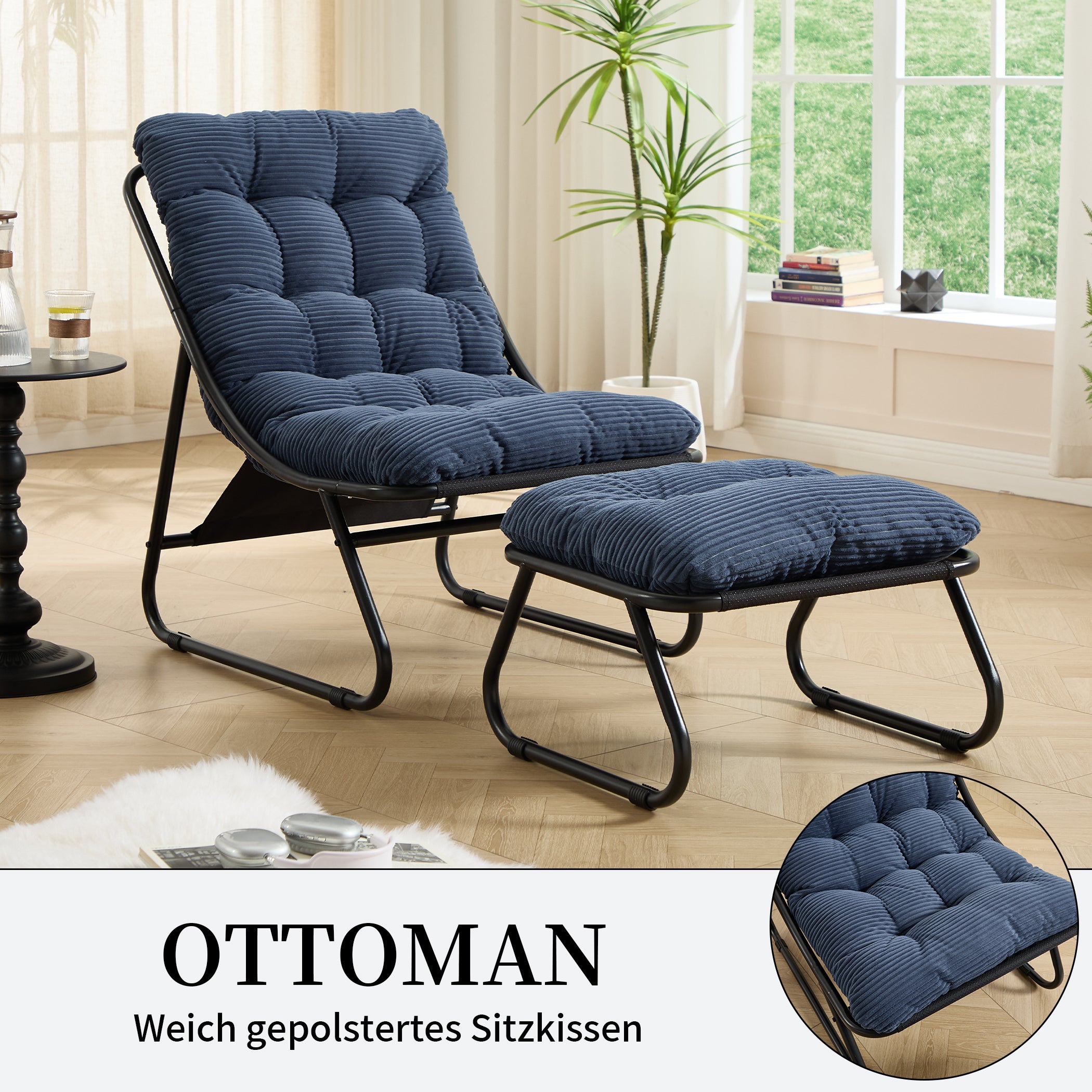Loungesessel mit Ottoman