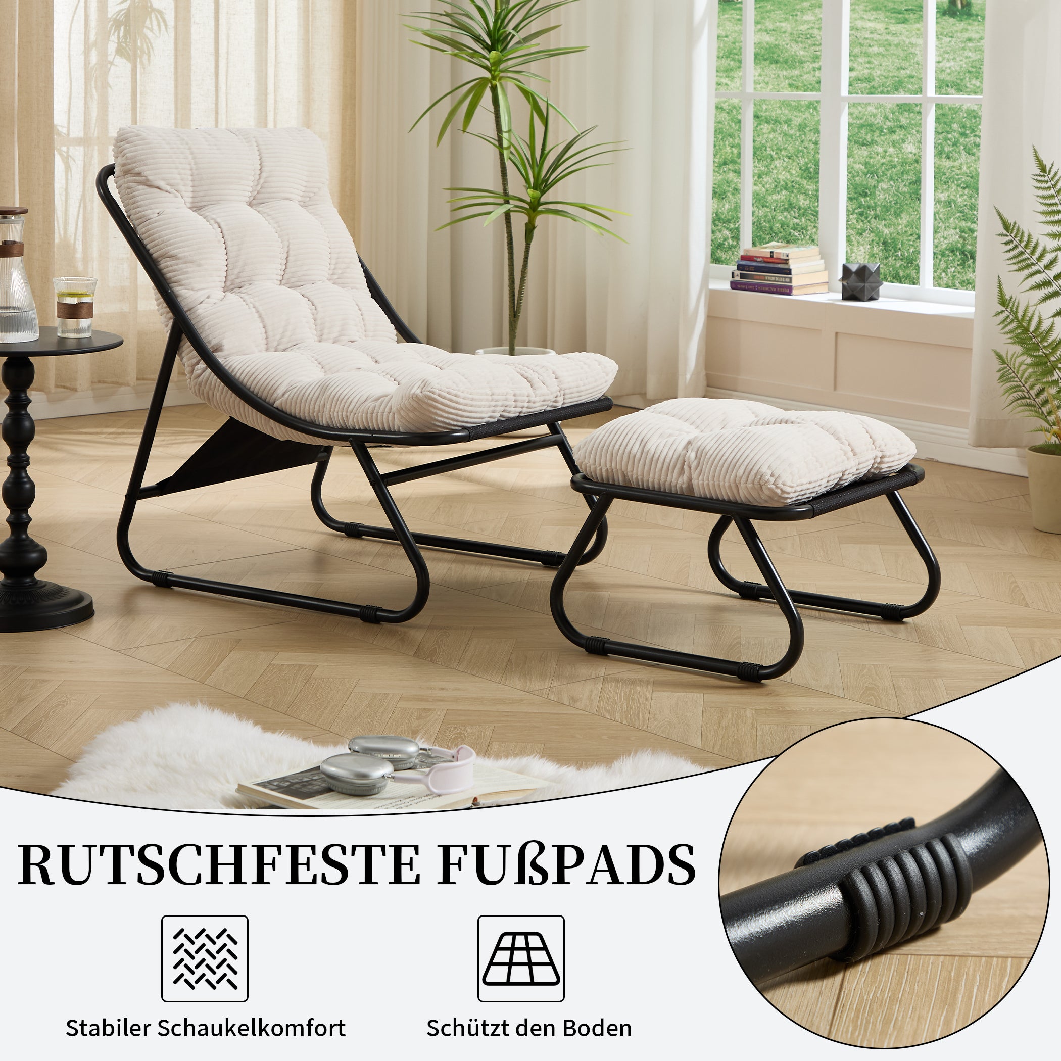 Loungesessel mit Ottoman