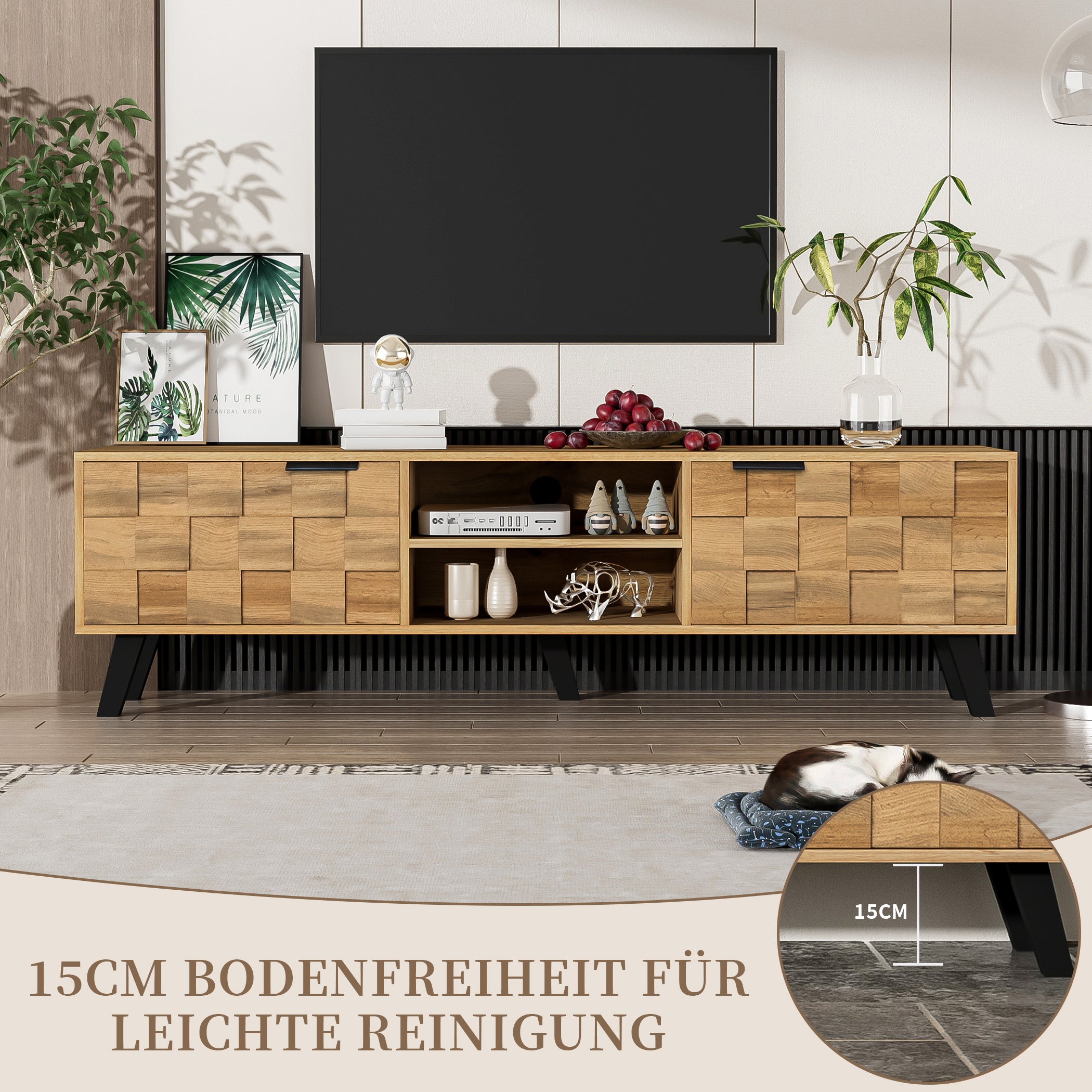 Stivoller TV-Lowboard mit Reicher Stauraum