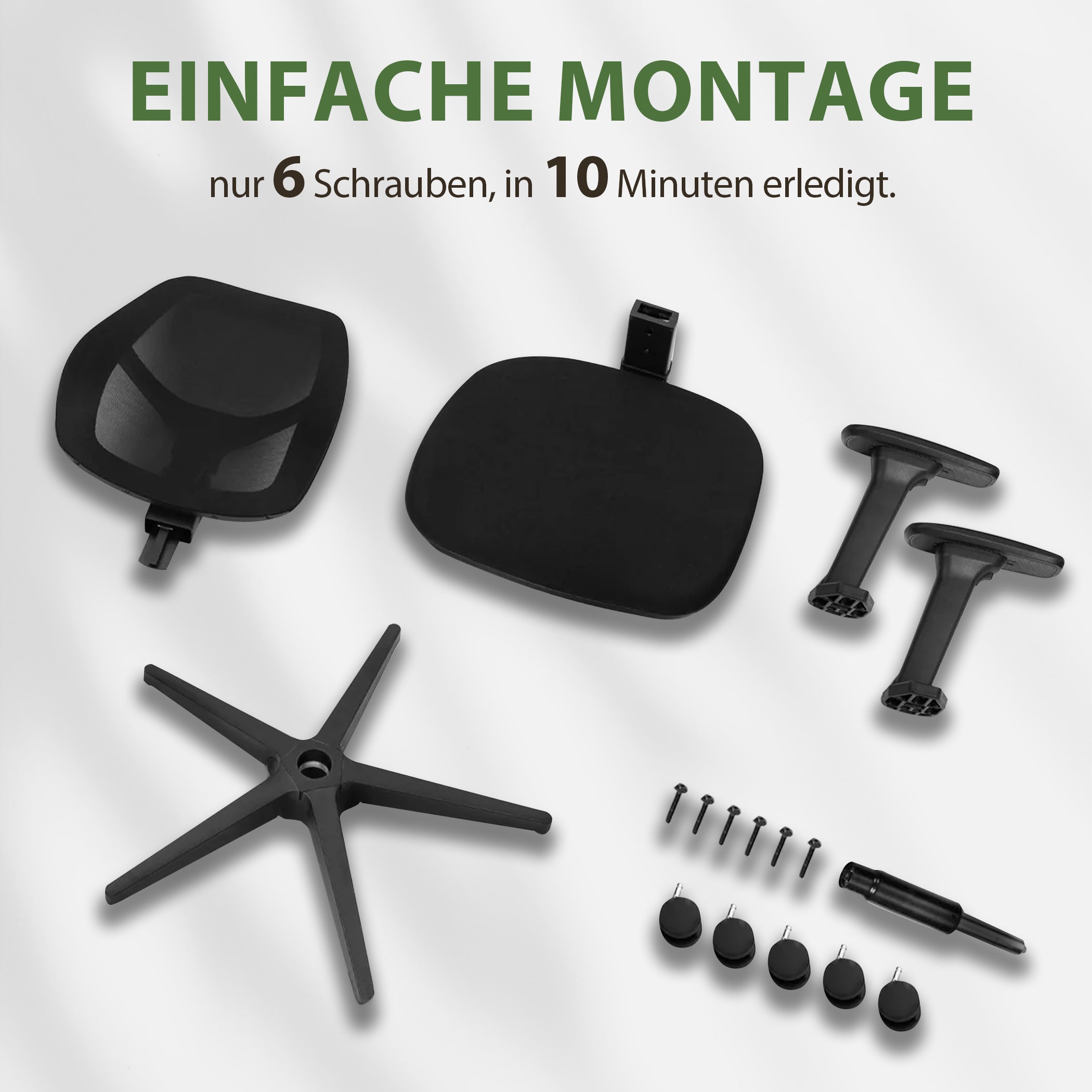 Ergonomischer Bürostuhl mit verstellbare Sitztiefe