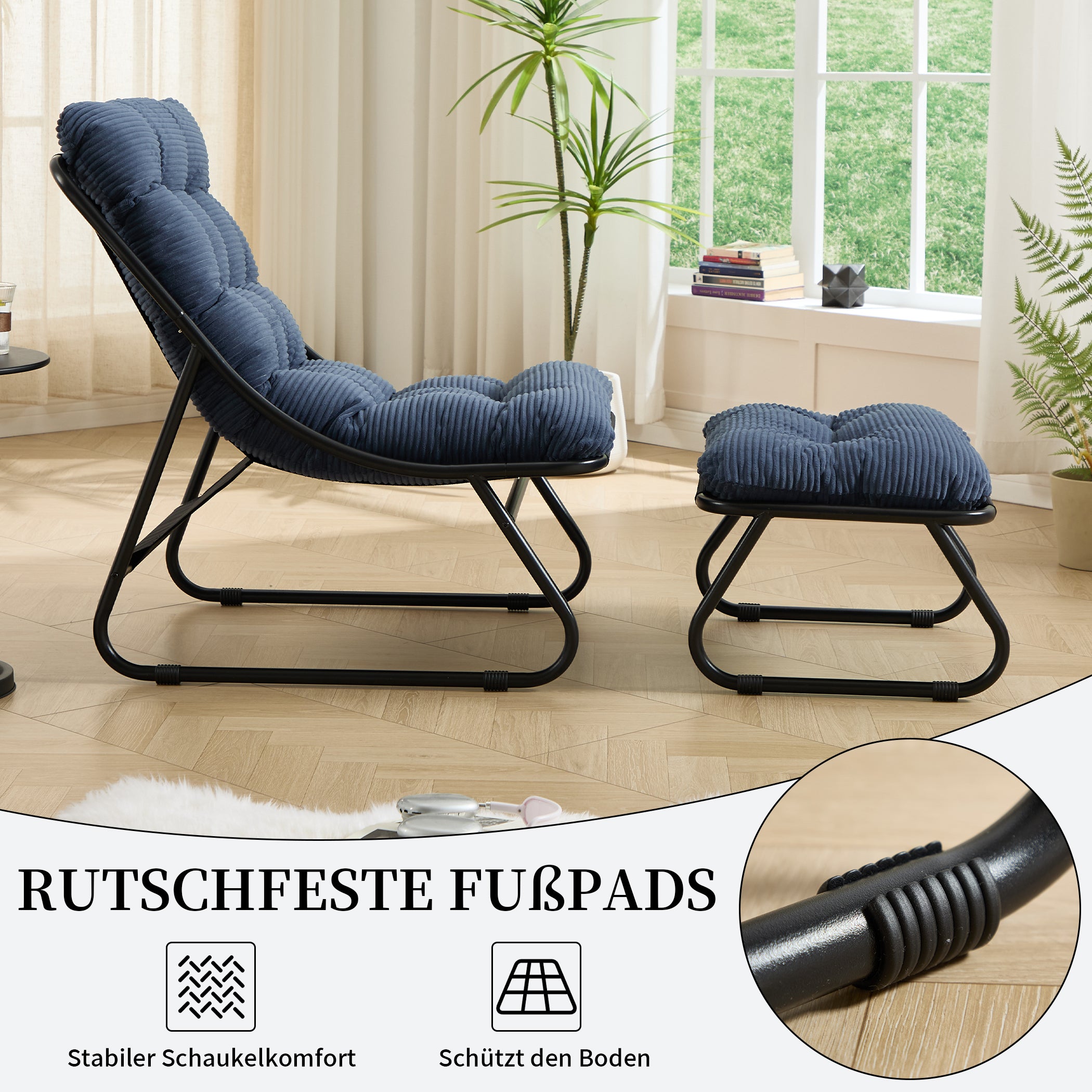 Loungesessel mit Ottoman