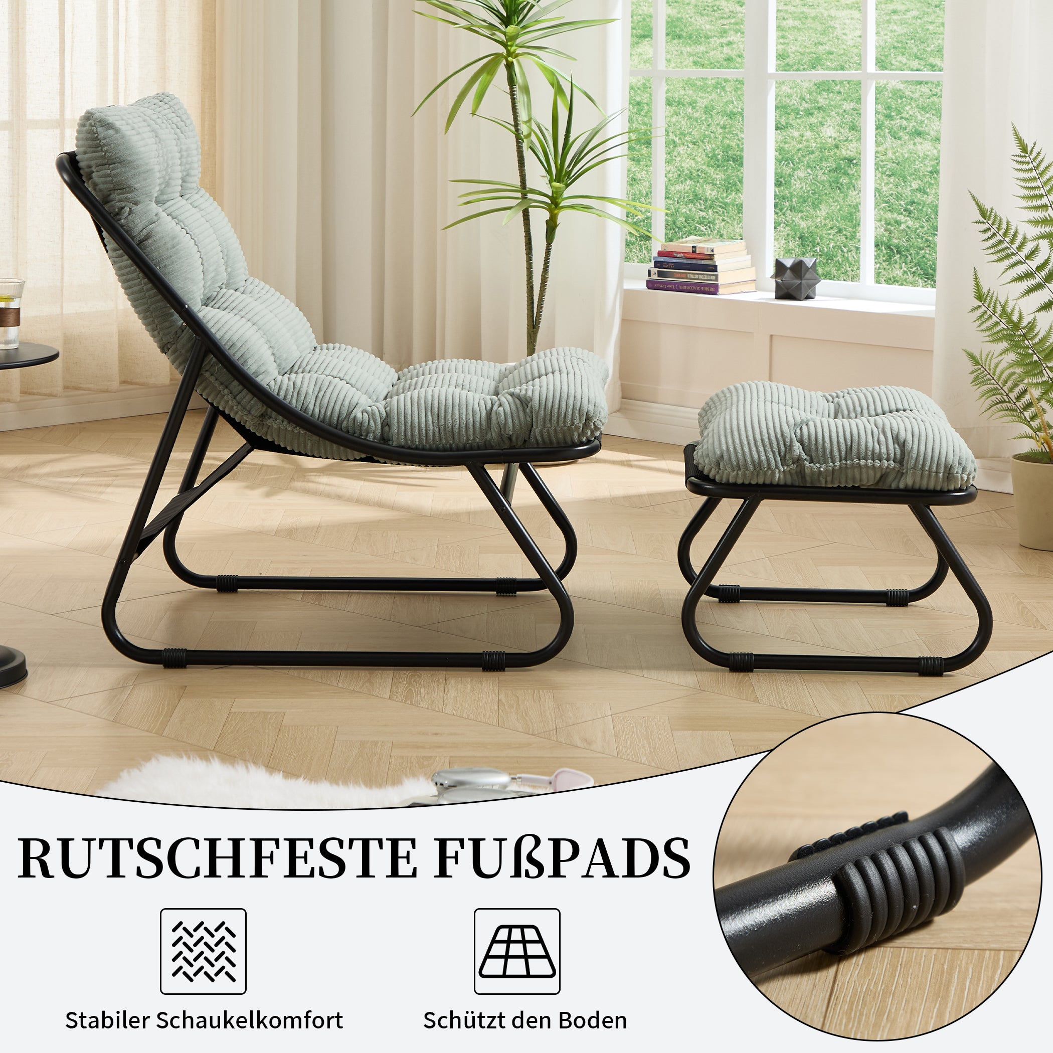 Loungesessel mit Ottoman