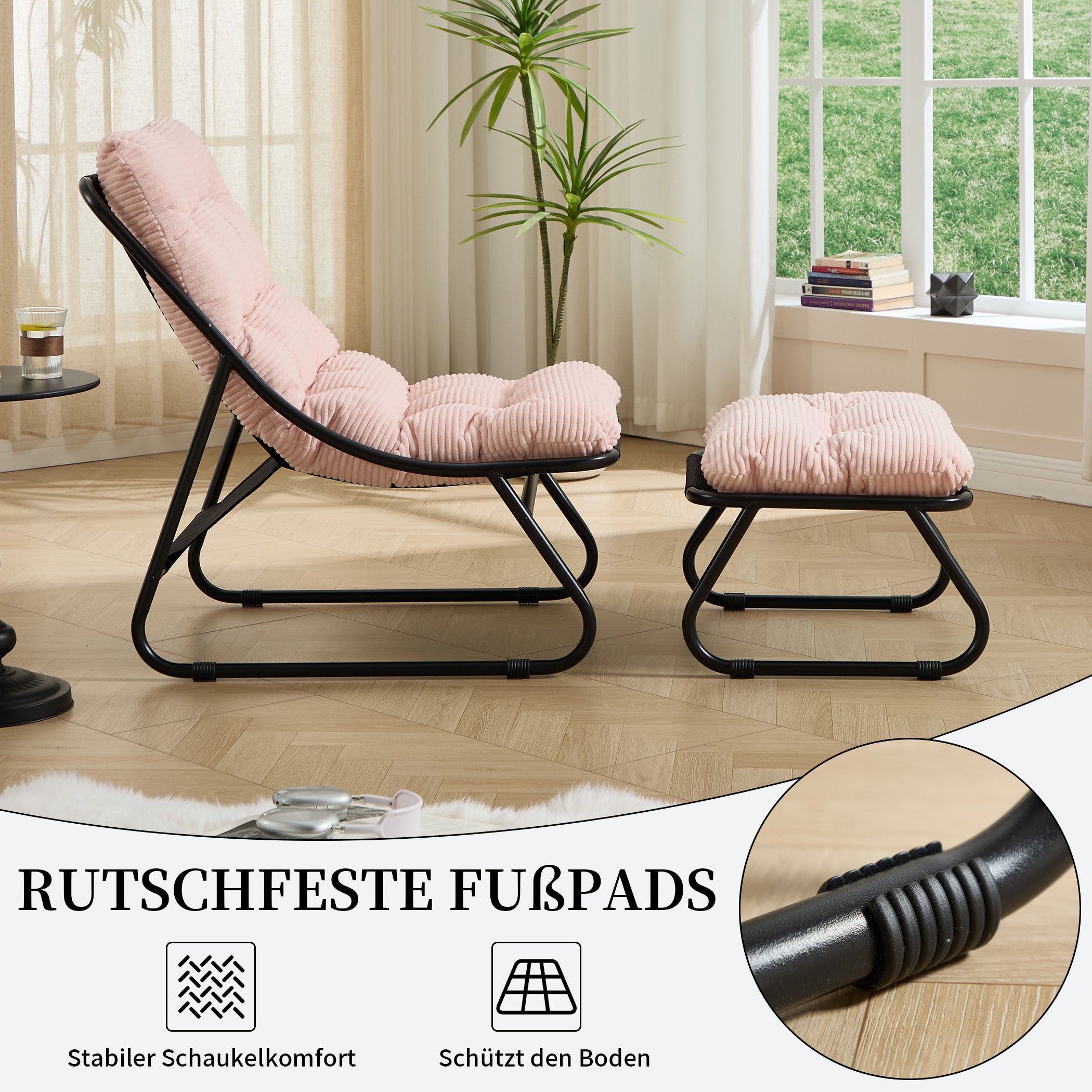 Loungesessel mit Ottoman