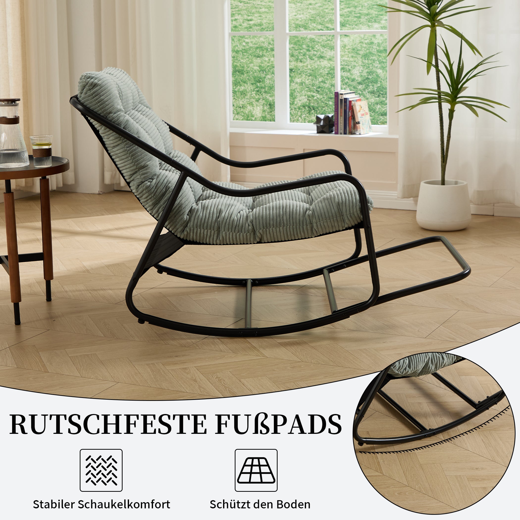 Schaukelstuhl mit Fußrest