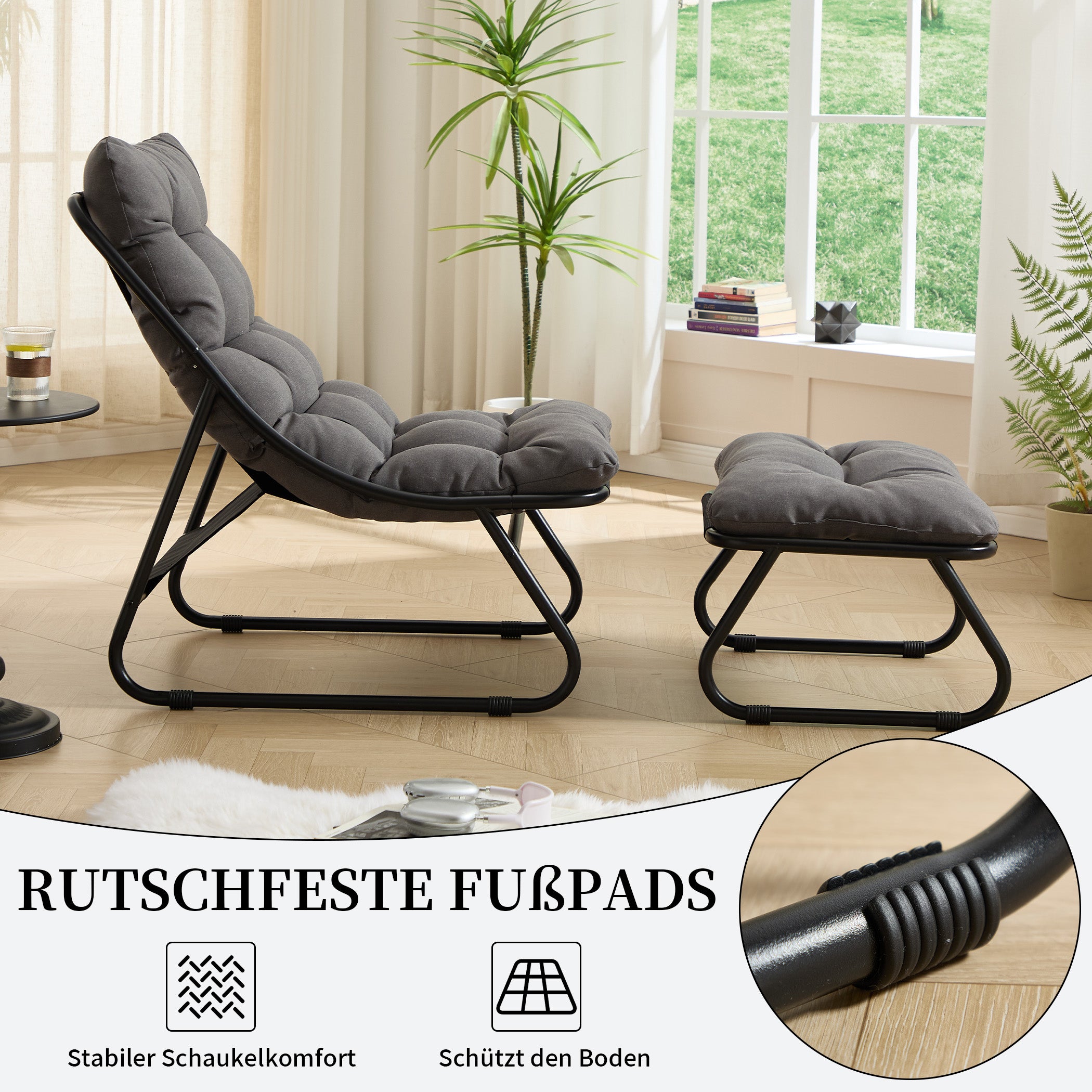 Loungesessel mit Ottoman