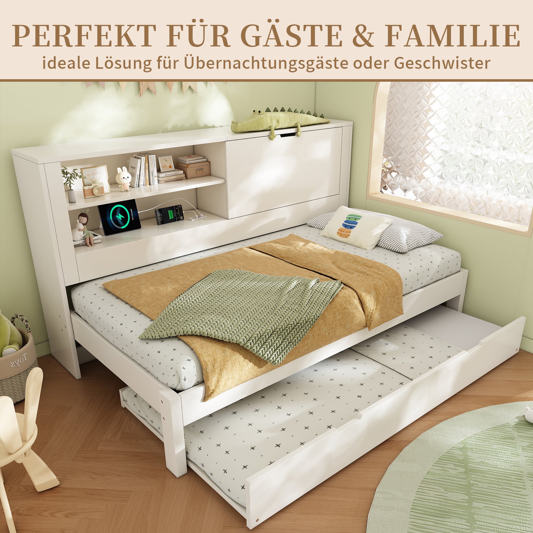 Daybett Holzbett mit Ausziehbett