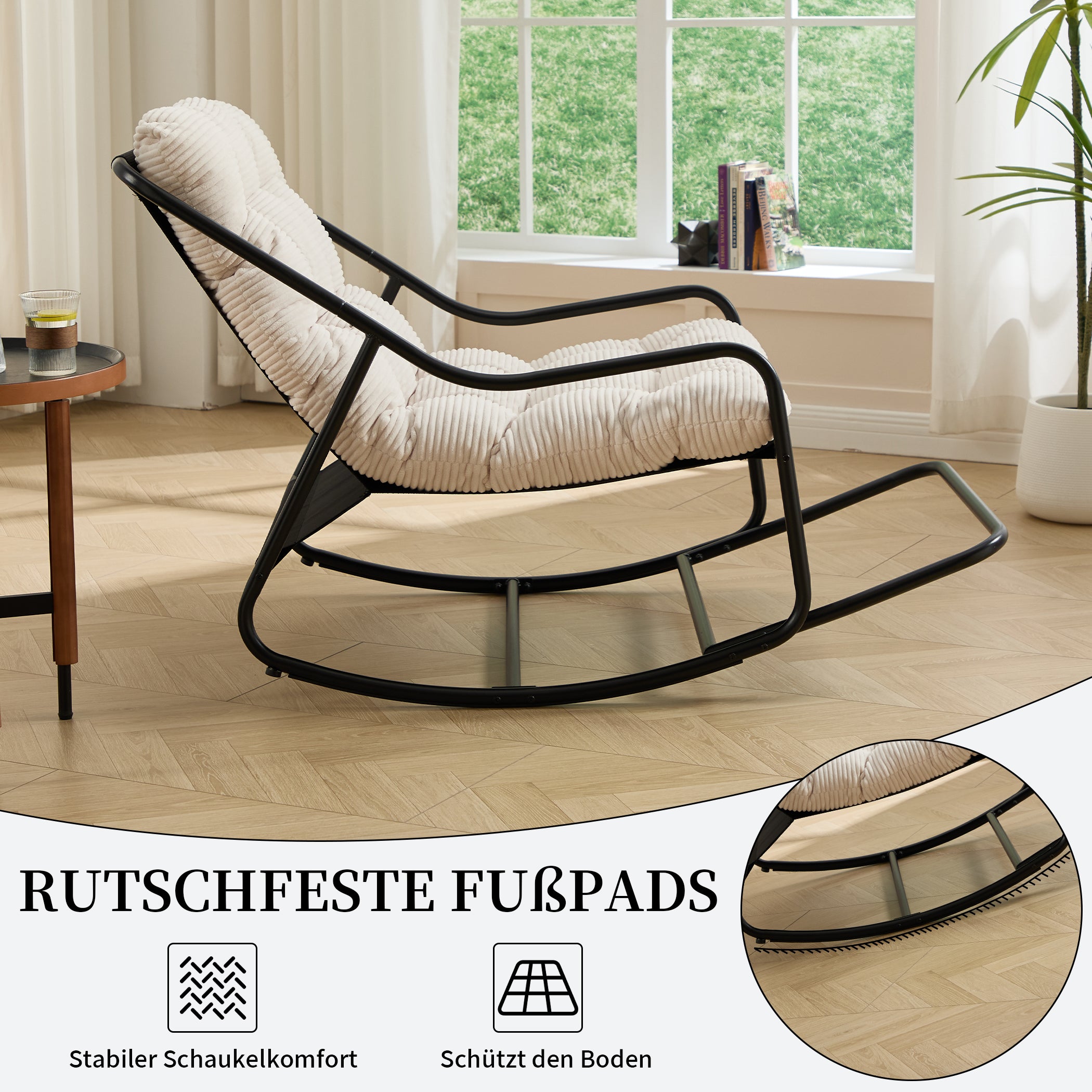 Schaukelstuhl mit Fußrest