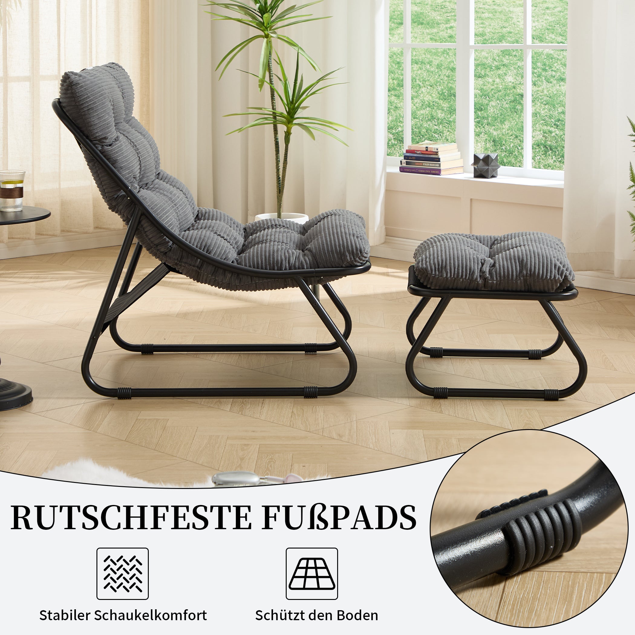 Loungesessel mit Ottoman