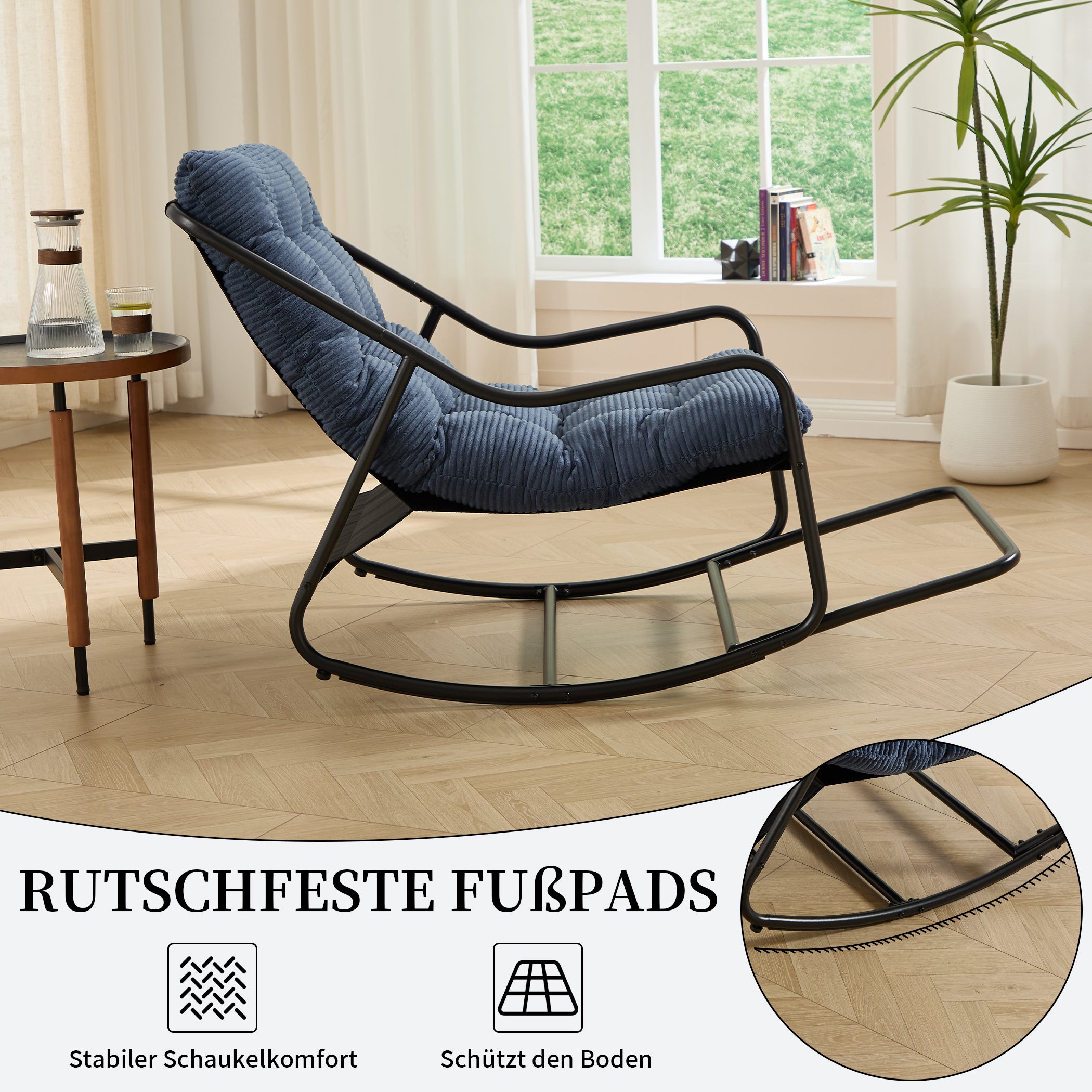 Schaukelstuhl mit Fußrest