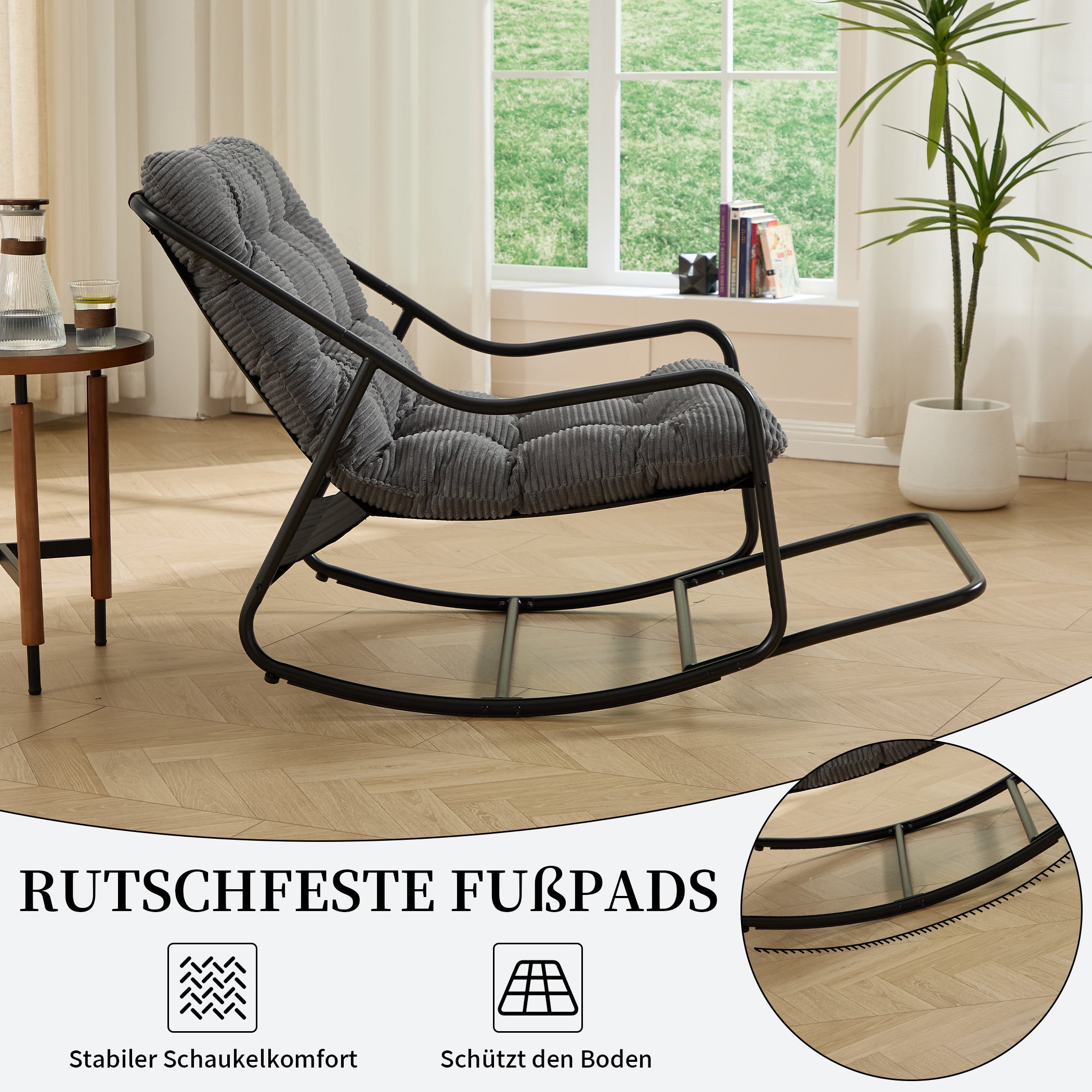 Schaukelstuhl mit Fußrest