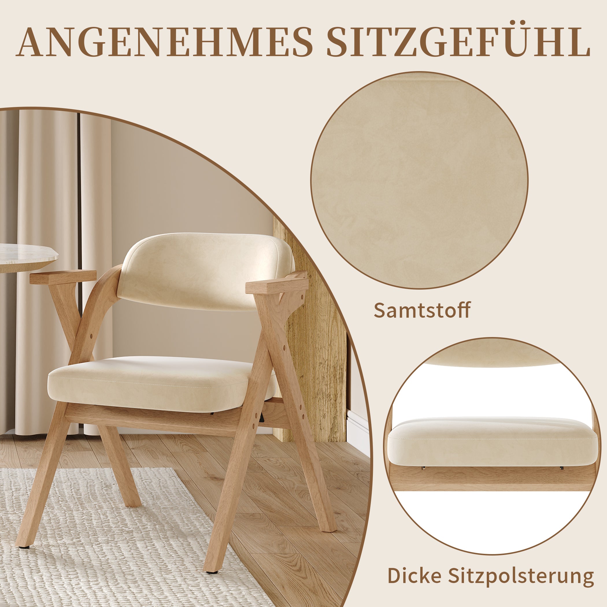2er Set Klappstühle mit Armlehnen