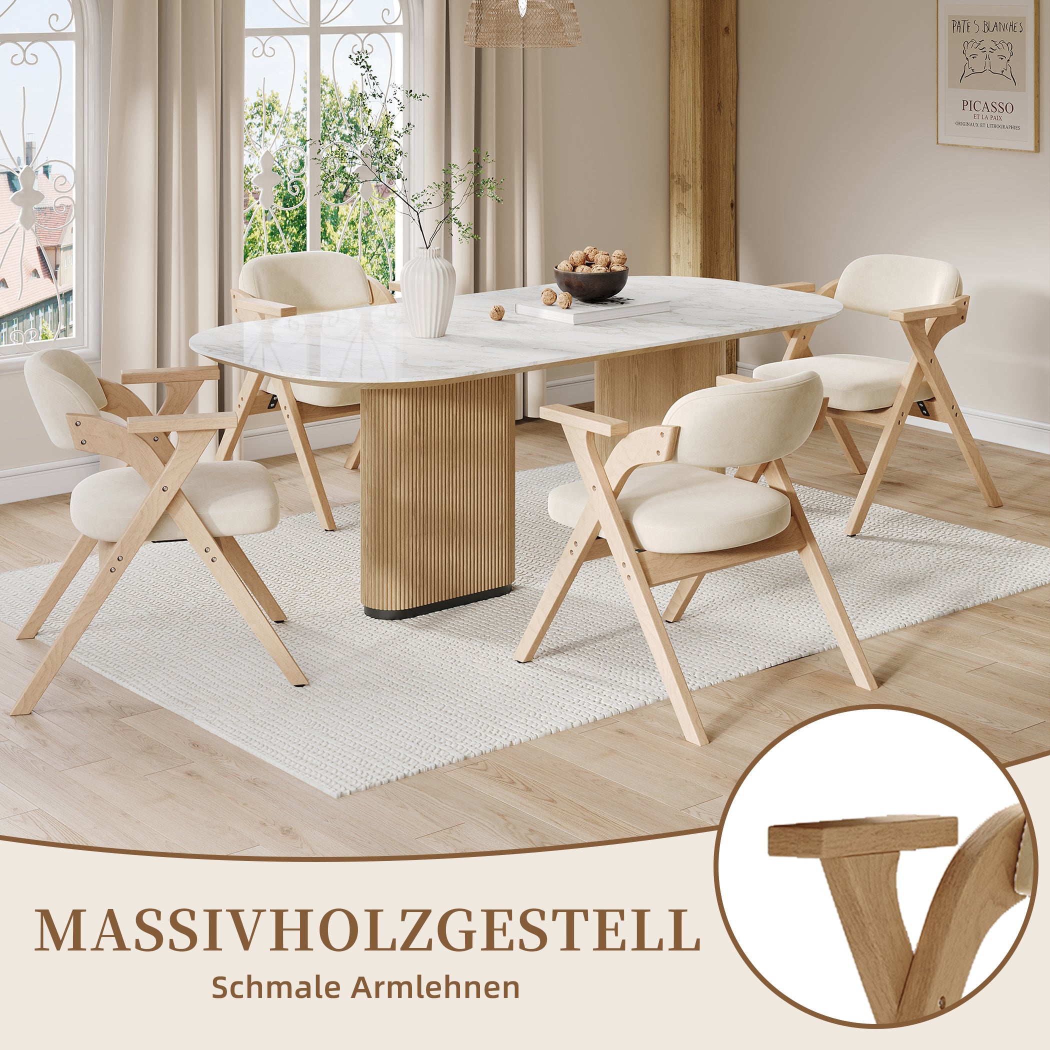 2er Set Klappstühle mit Armlehnen