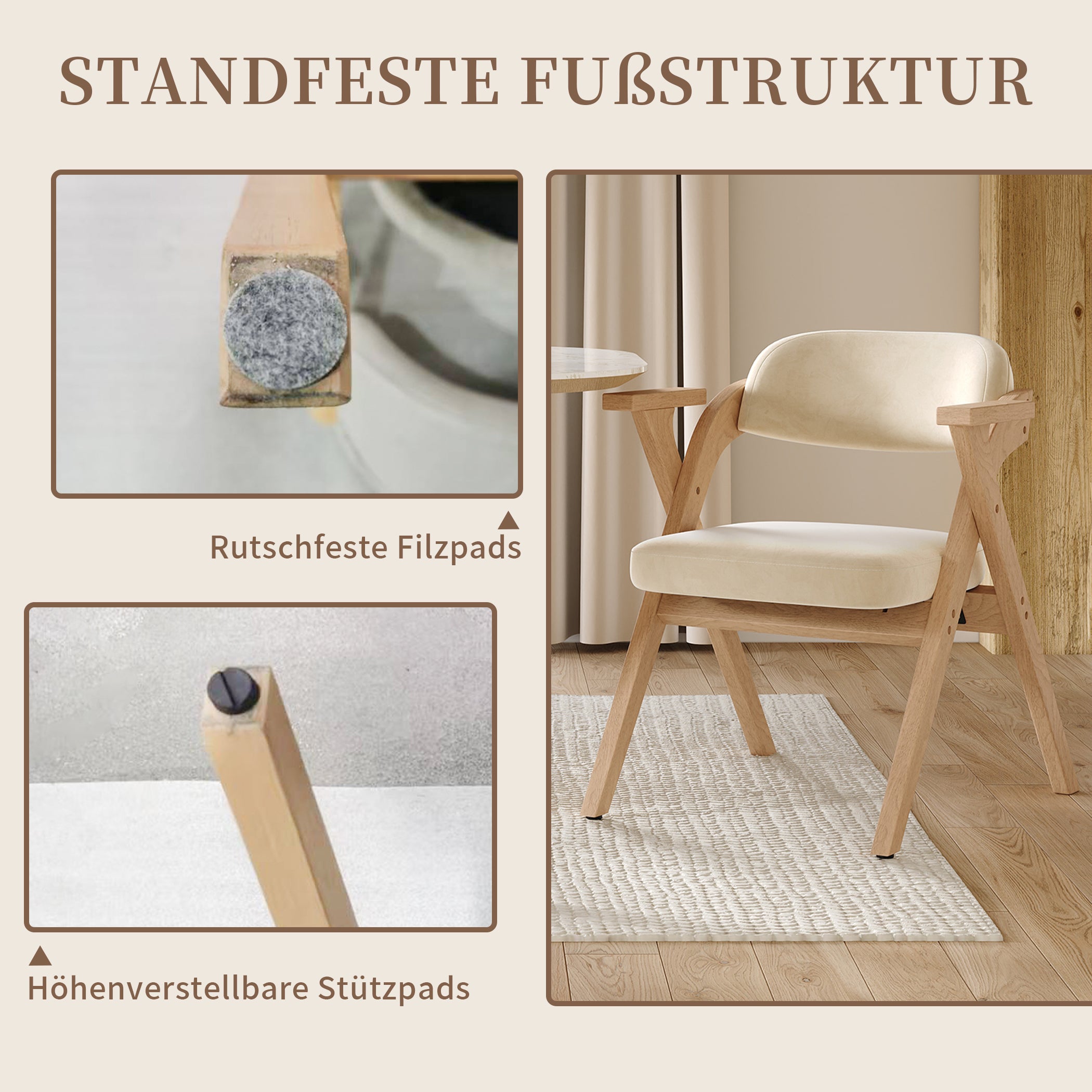 2er Set Klappstühle mit Armlehnen