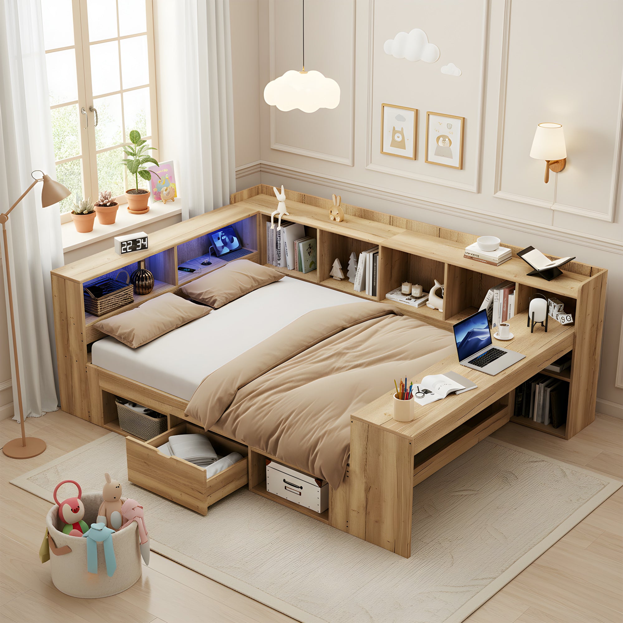Daybett Holzbett mit Stauraum