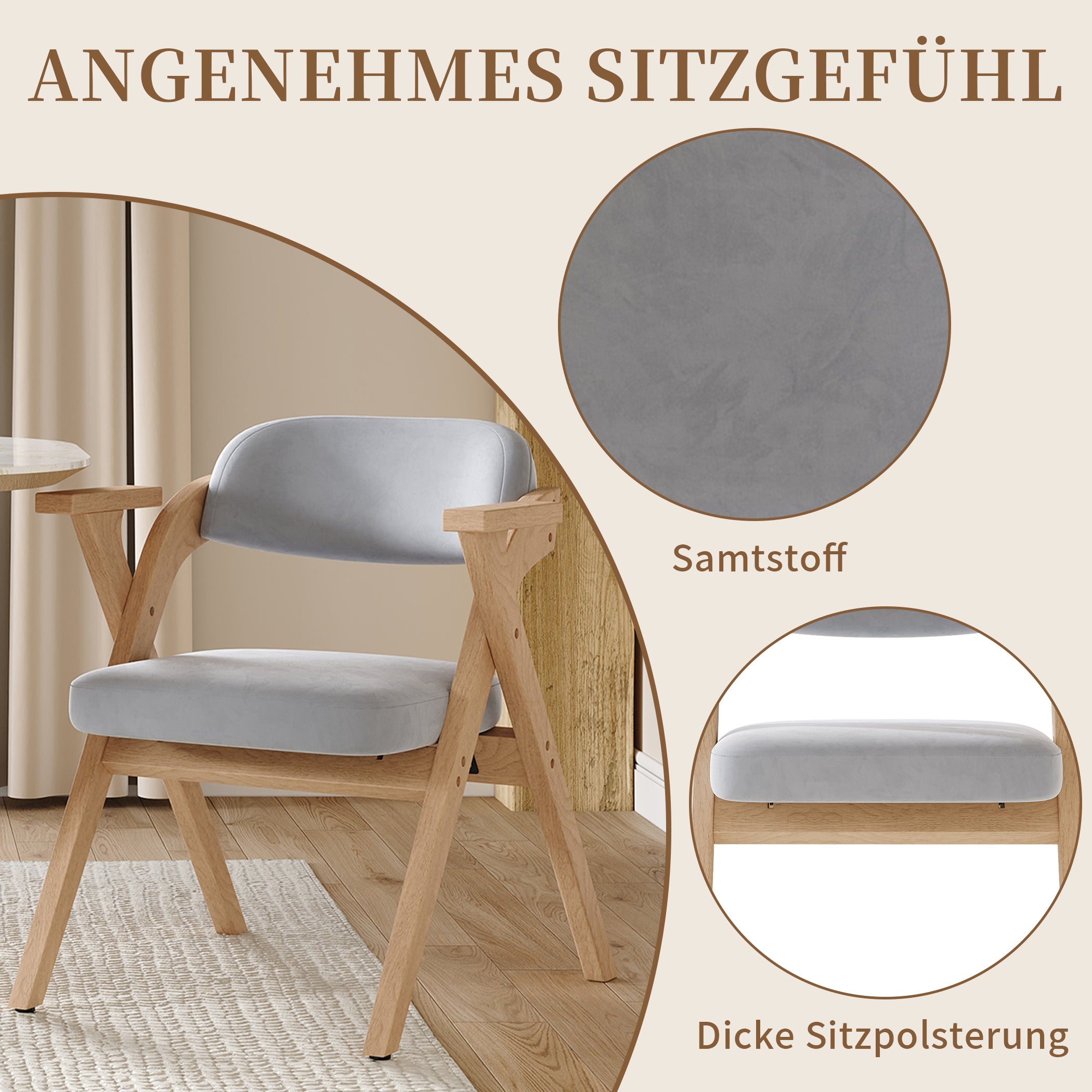 2er Set Klappstühle mit Armlehnen