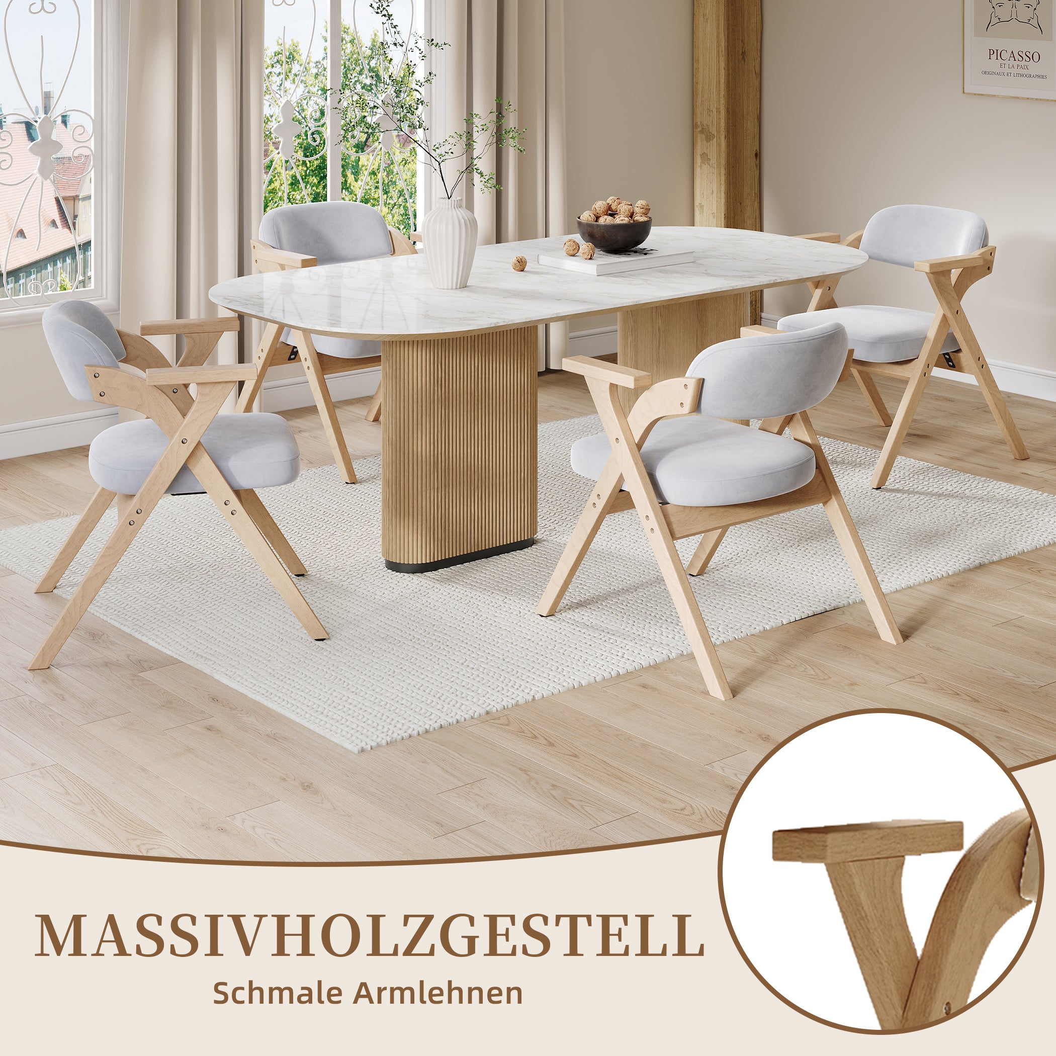 2er Set Klappstühle mit Armlehnen