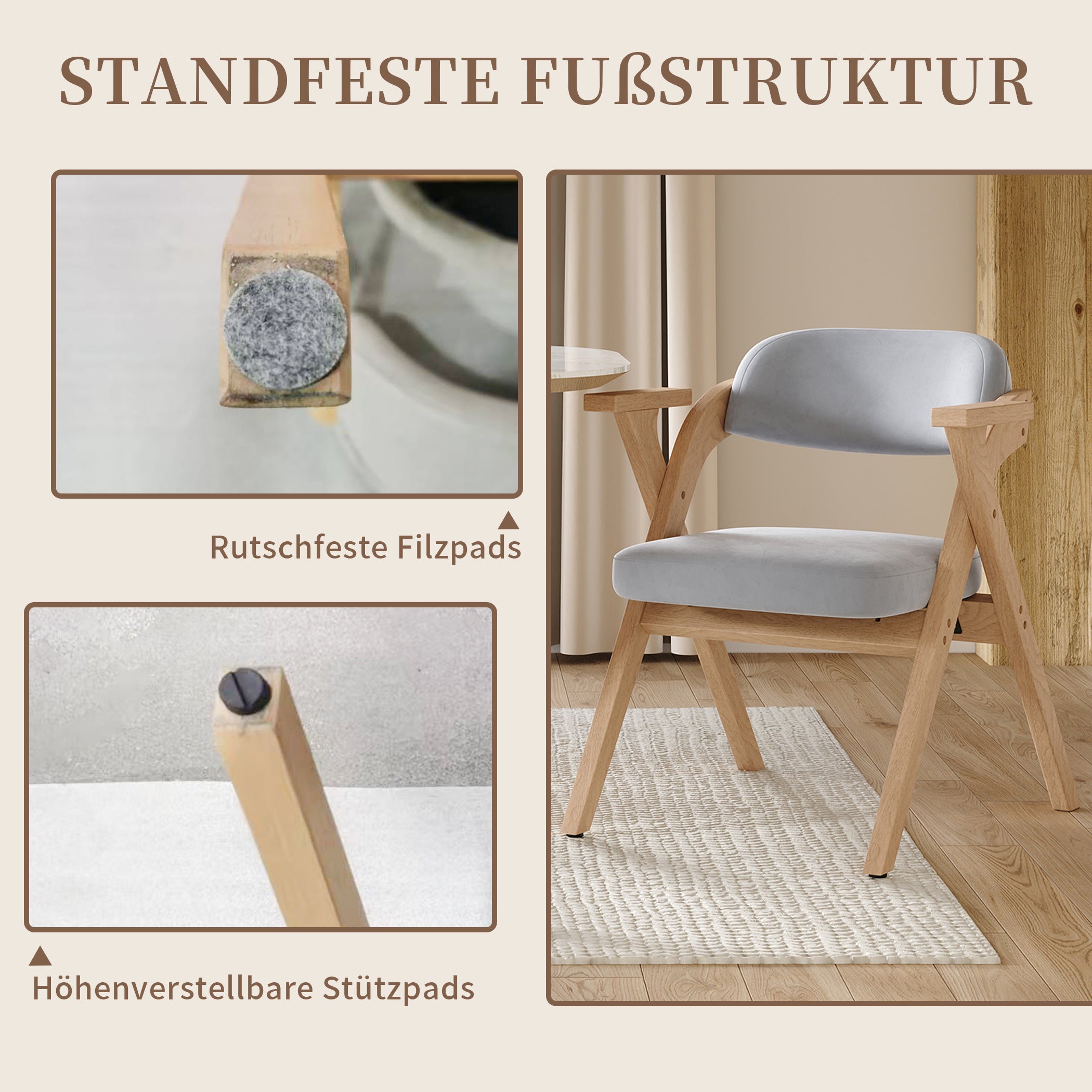2er Set Klappstühle mit Armlehnen